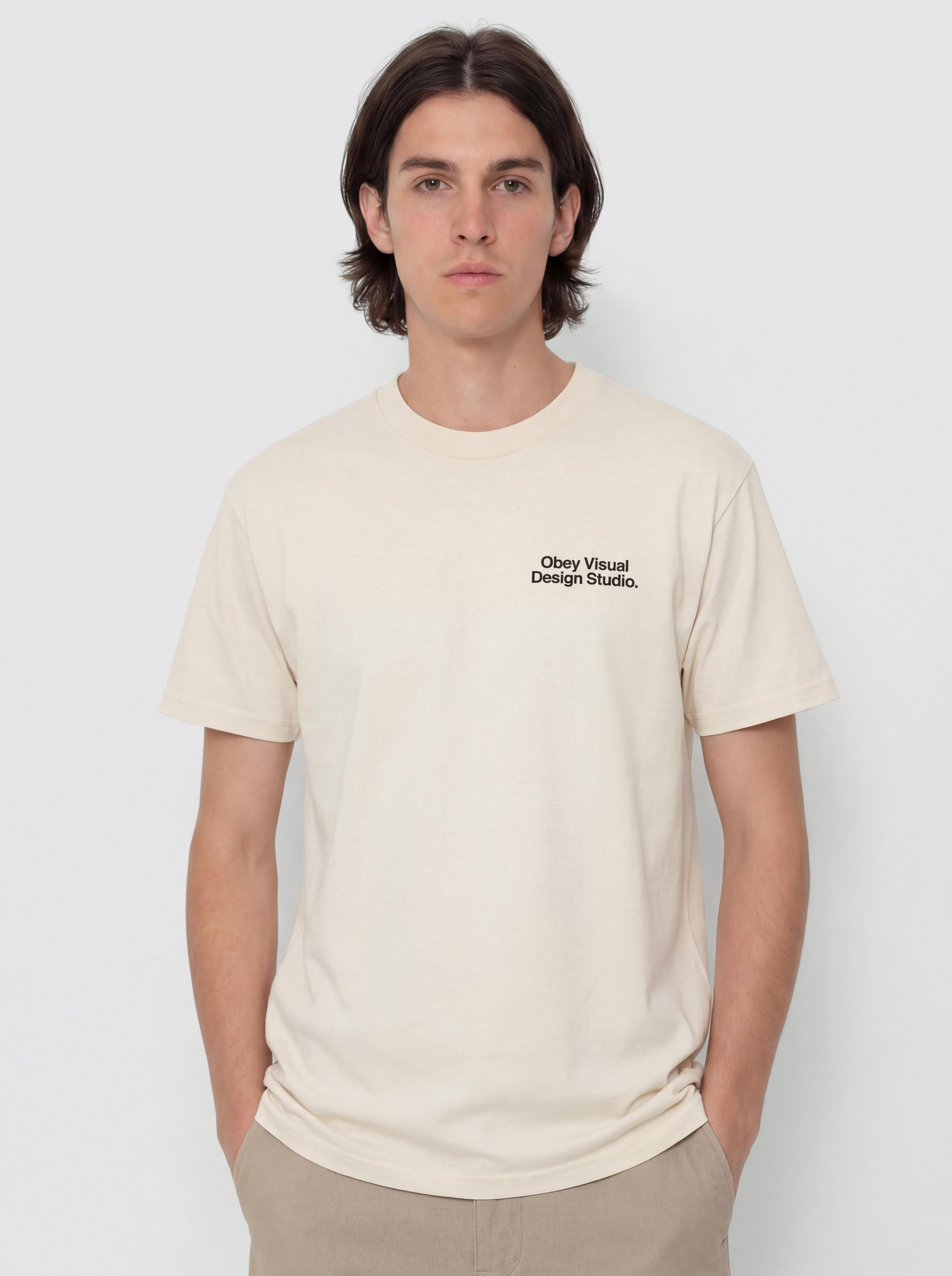 Tričko OBEY Visual Design Studio (cream)