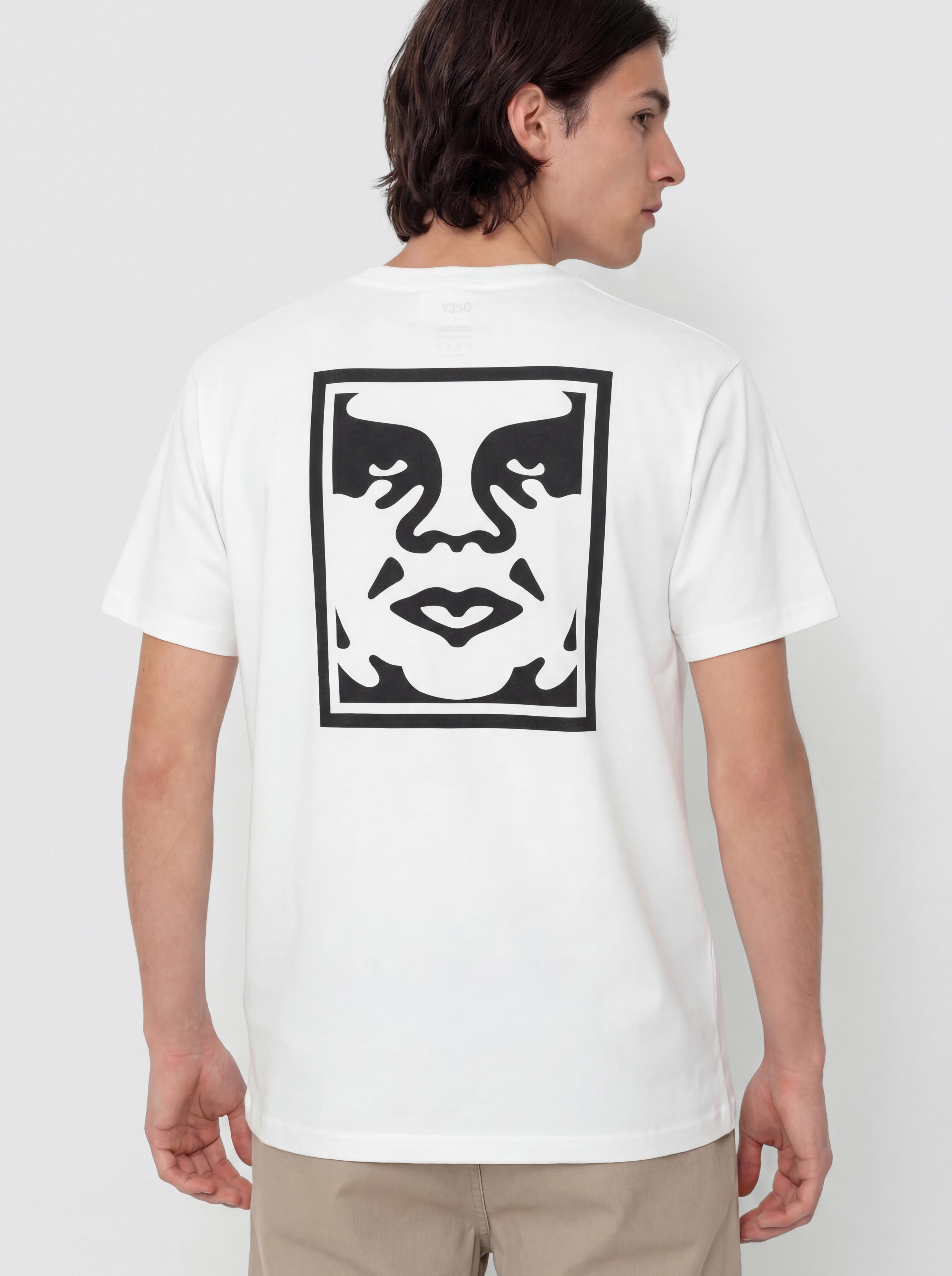 Tričko OBEY Bold Icon Face (pigment vintage white)