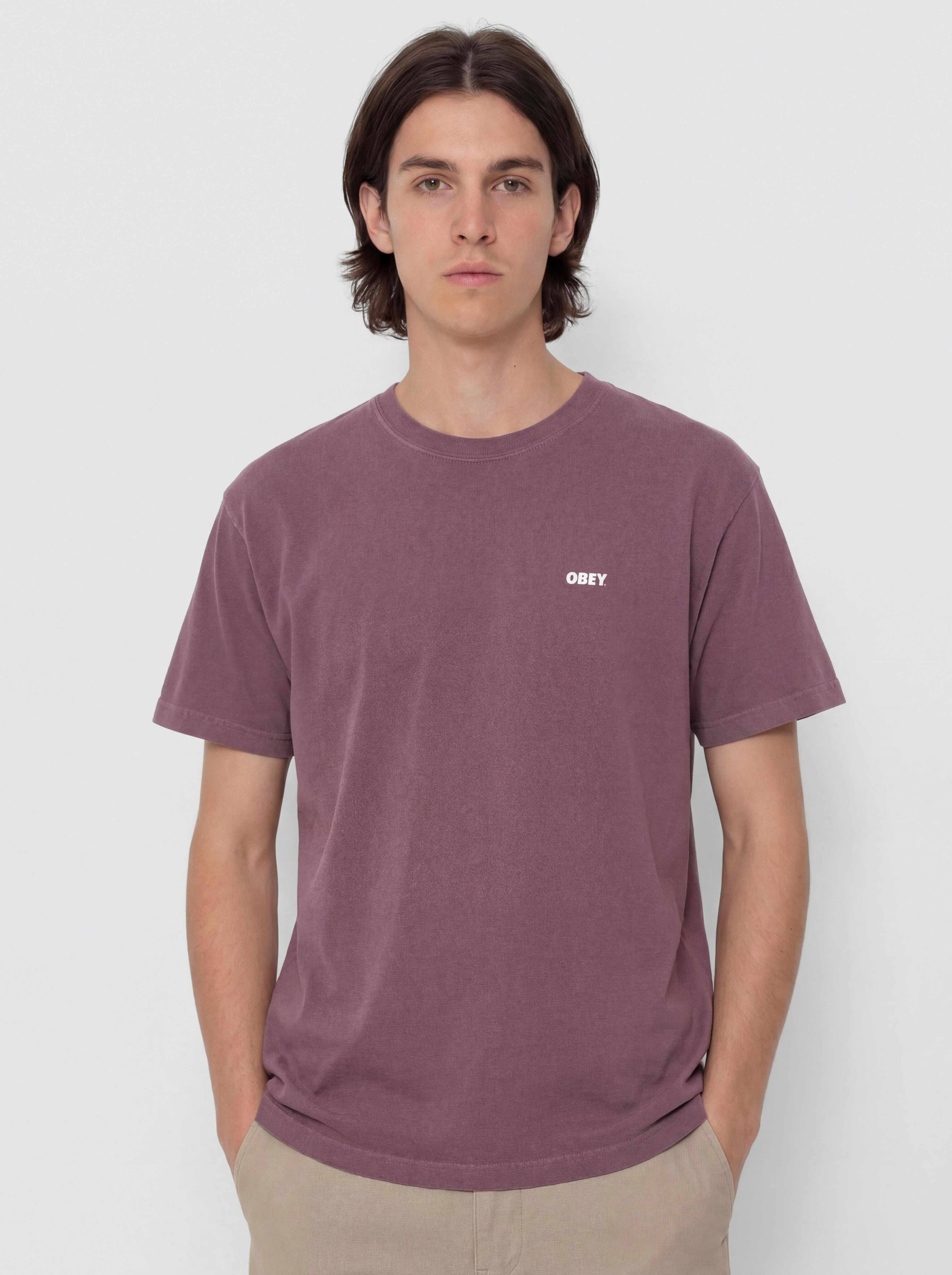 Tričko OBEY Obey Bold Icon Face (pigment plum perfect)