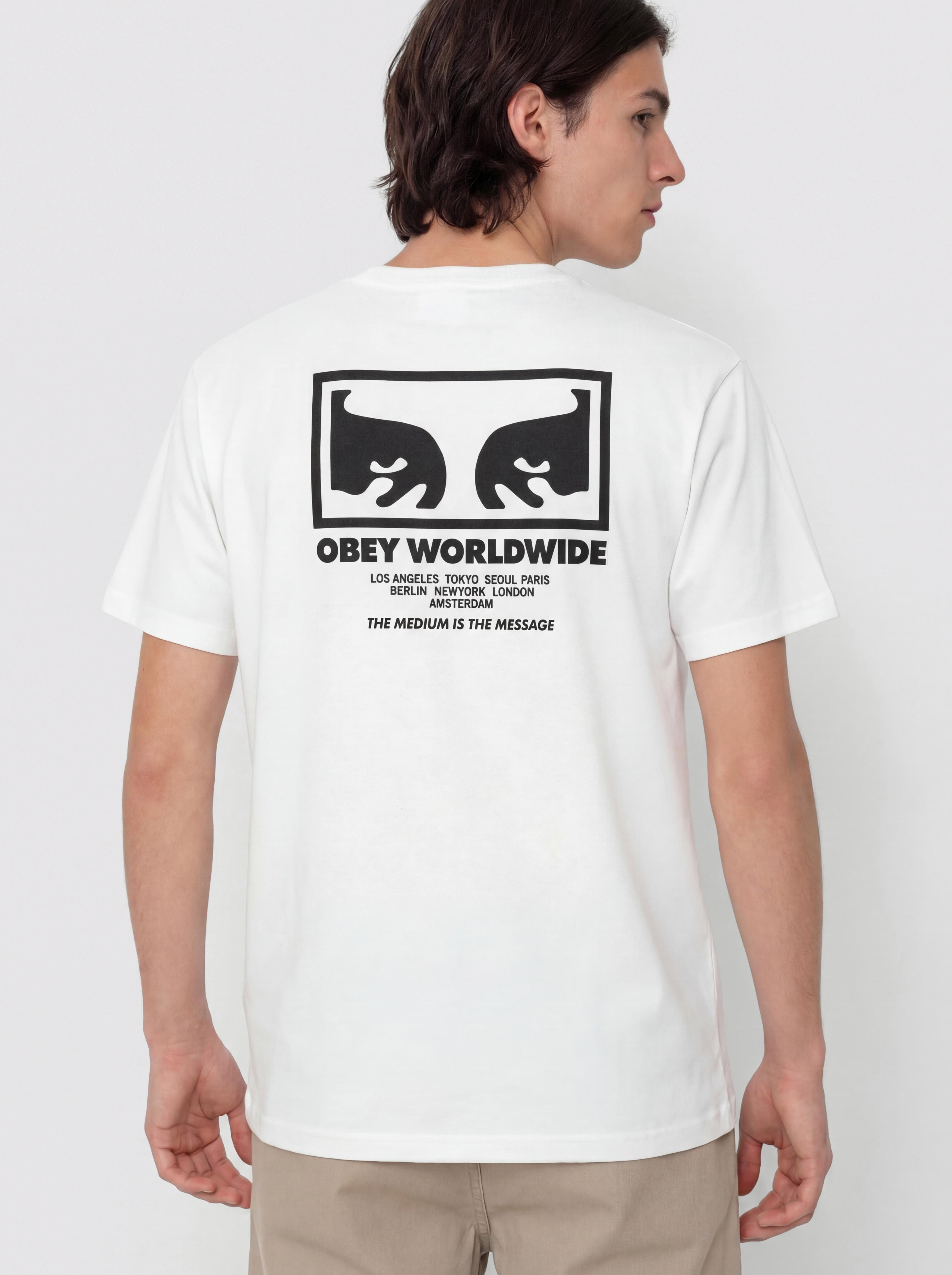 Tričko OBEY The Medium Is The Message (white)