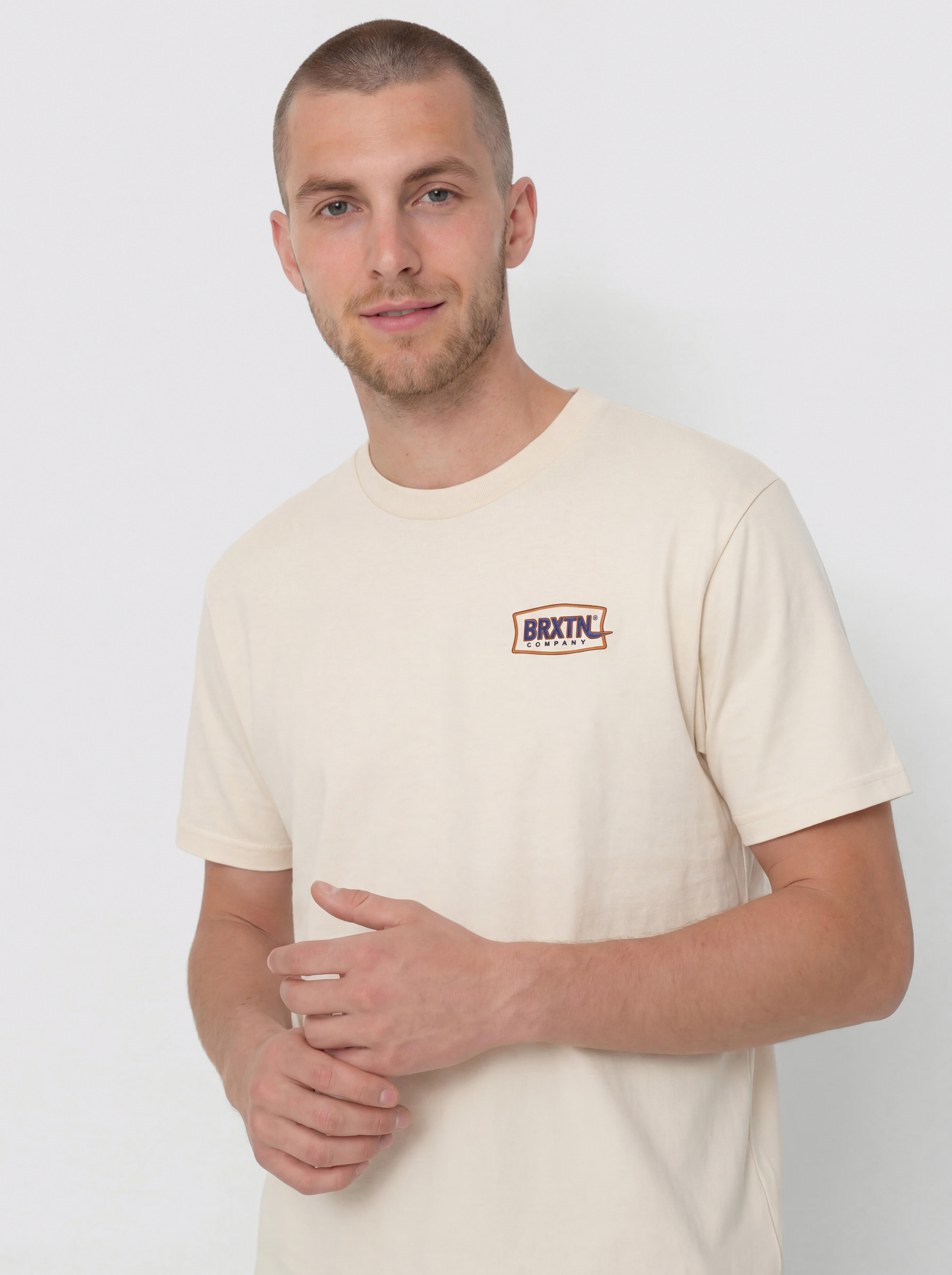 Tričko Brixton Lightning Std (cream)