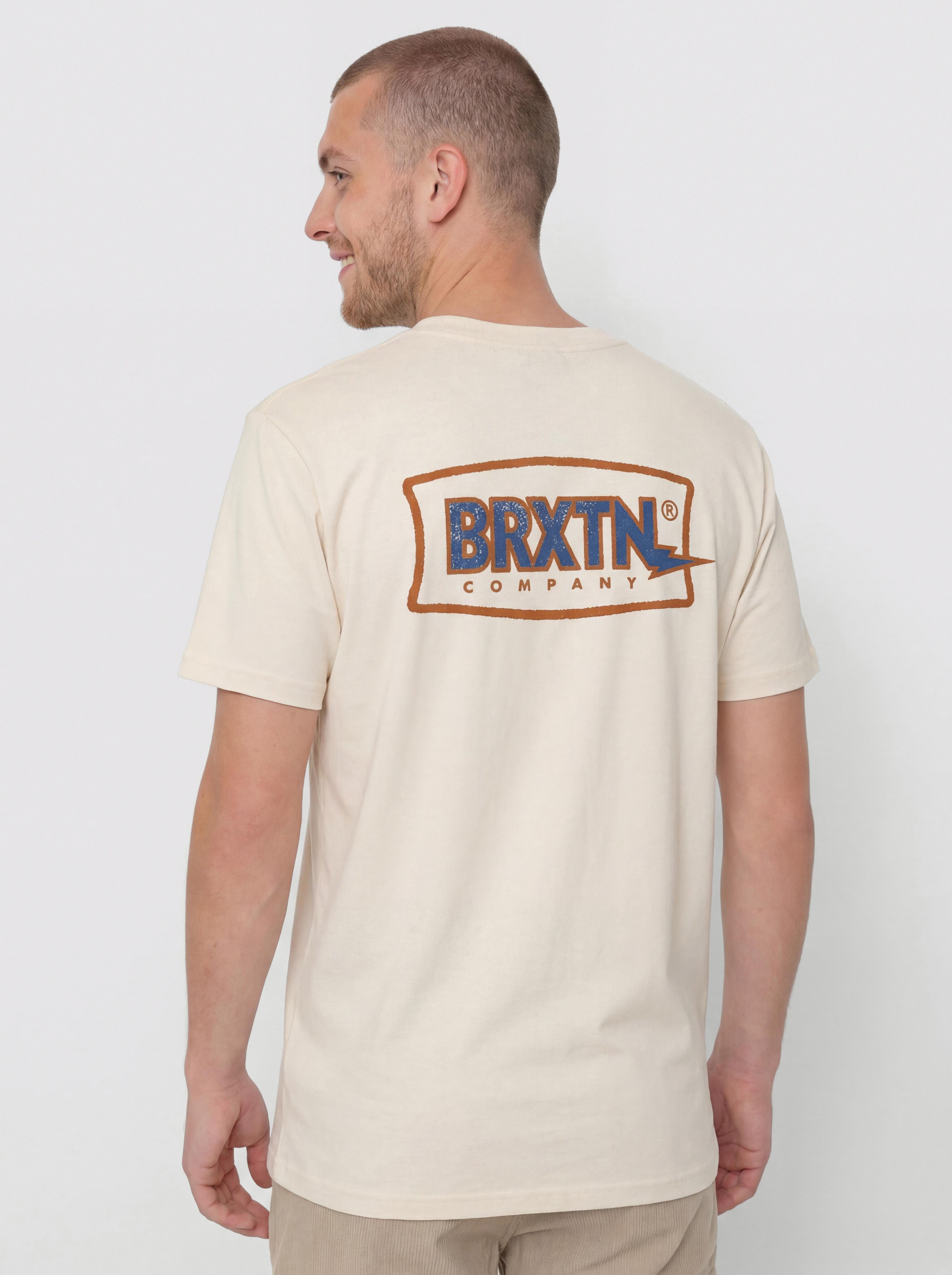 Tričko Brixton Lightning Std (cream)