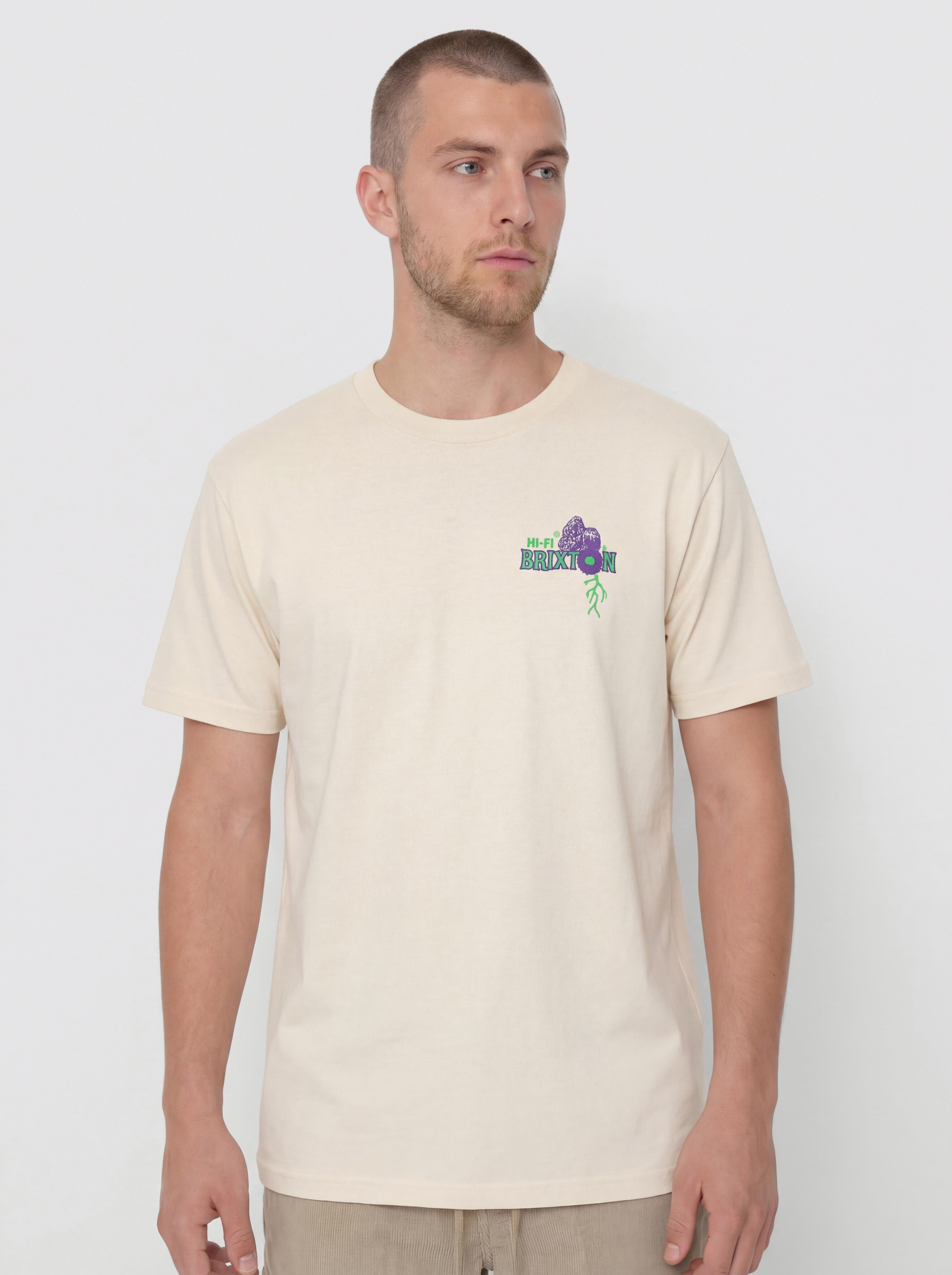 Tričko Brixton Maddox Std (cream)