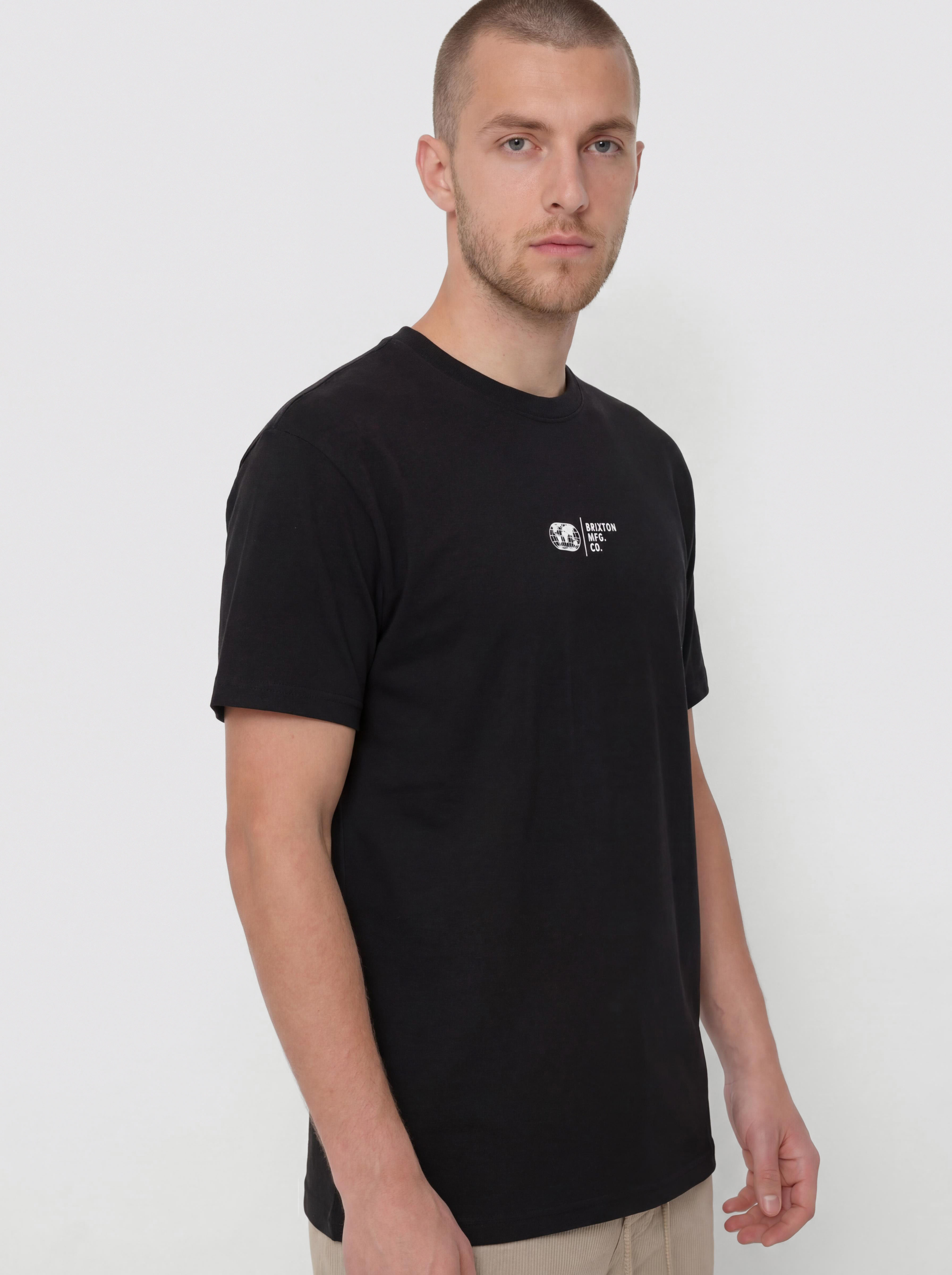 Tričko Brixton Union Hw Relaxed (black classic wash)