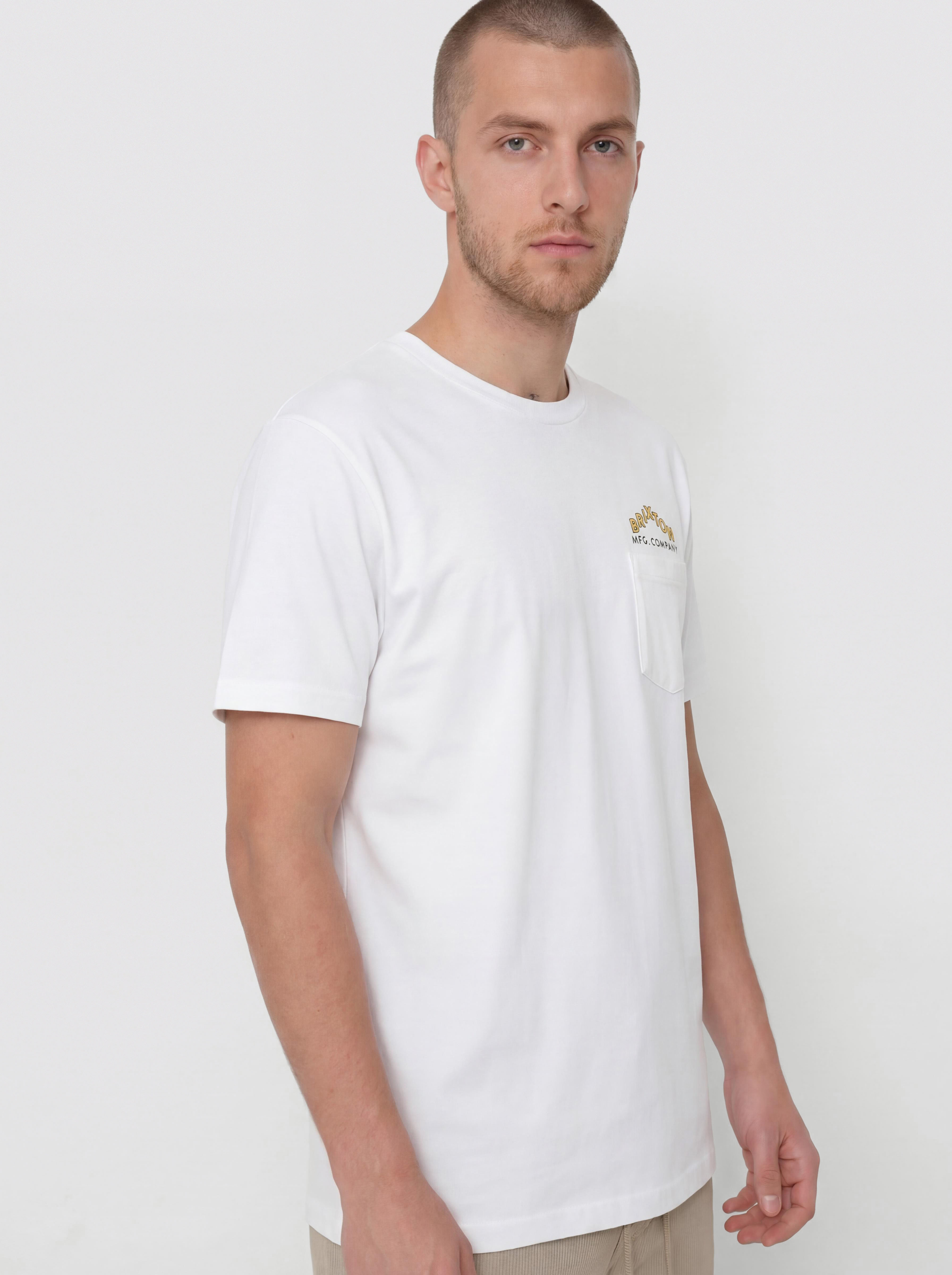 Tričko Brixton Roman Pkt (white)