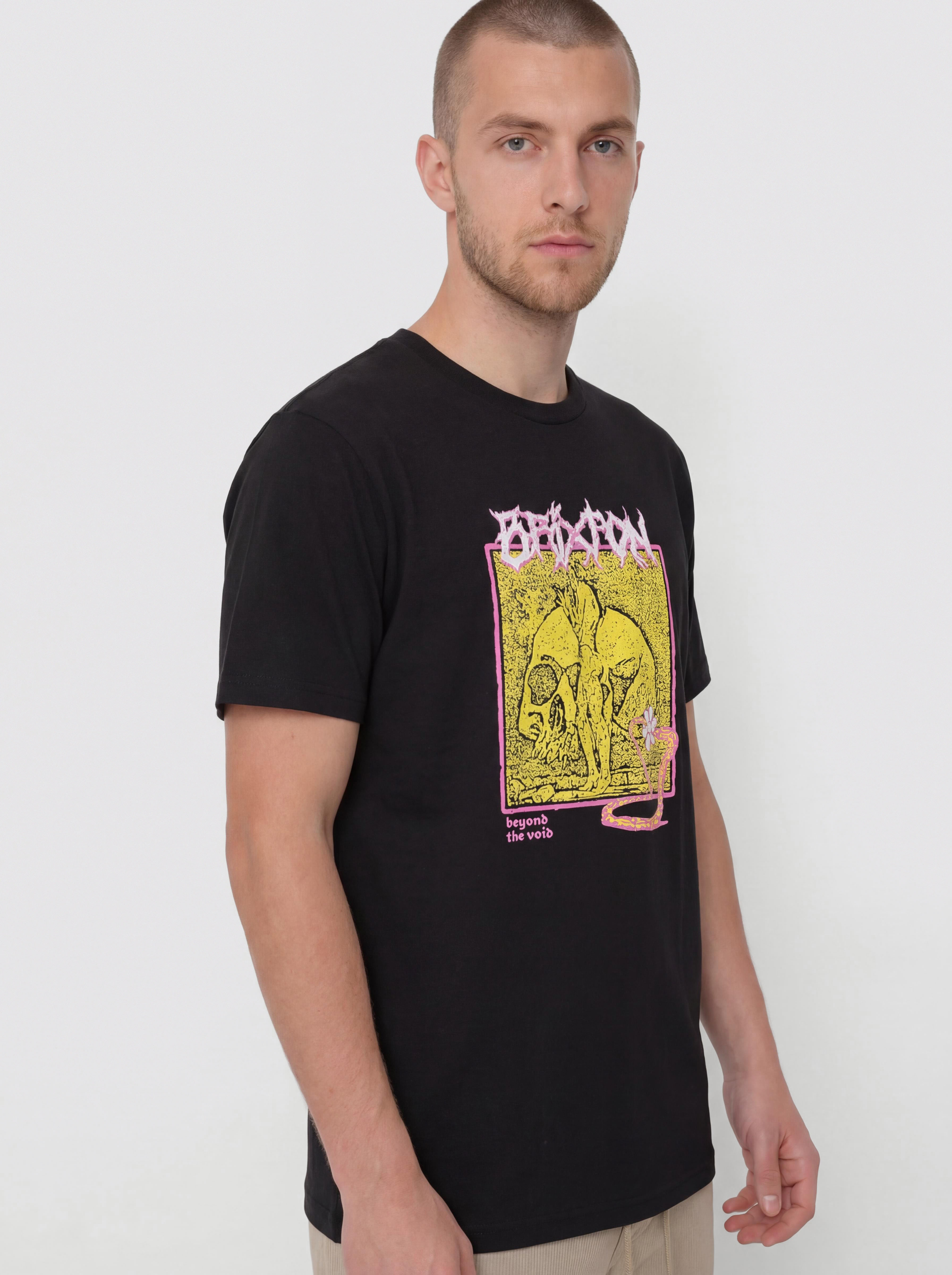 Tričko Brixton Void Premium Stt (black worn wash)