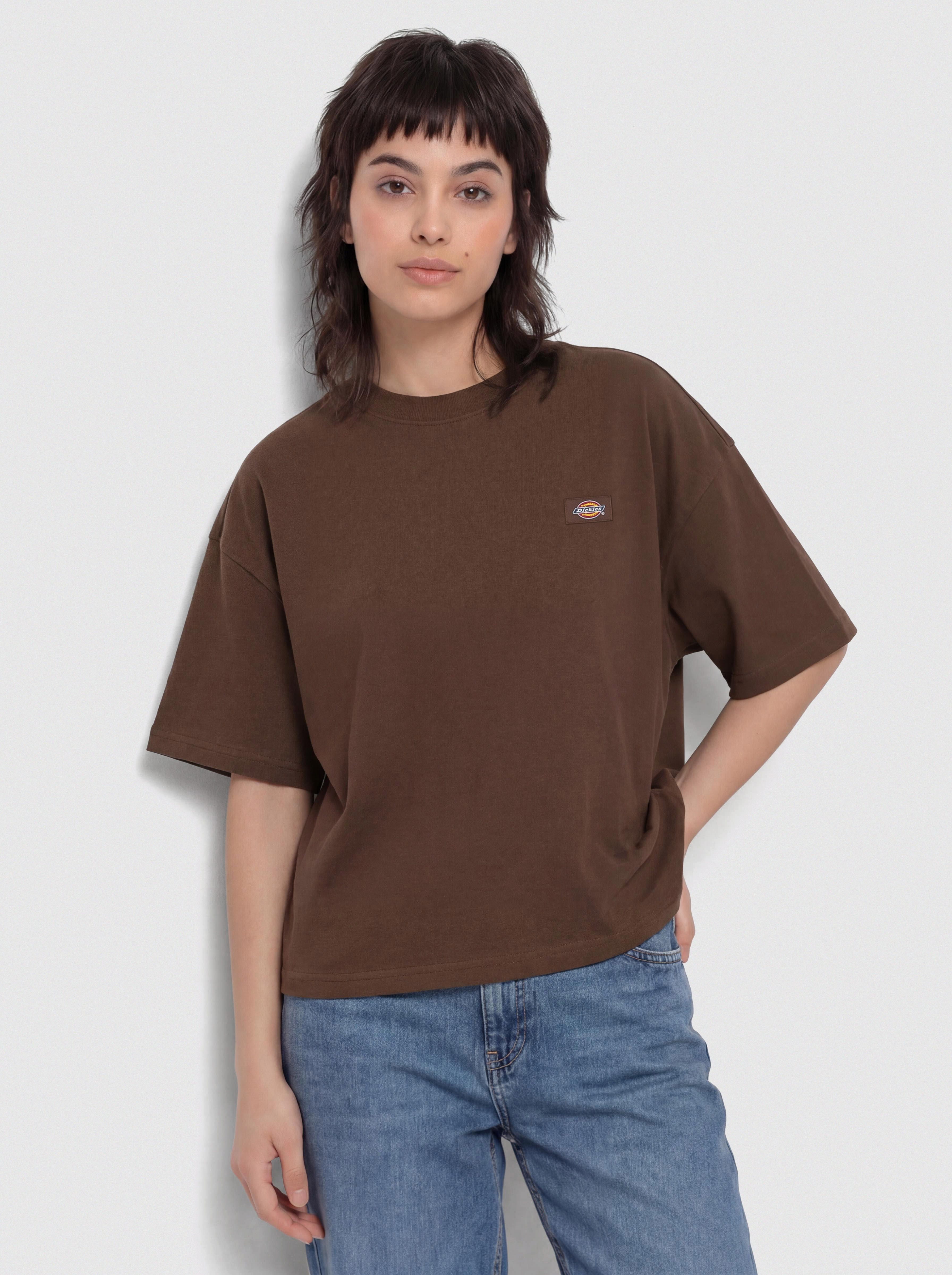 Tričko Dickies Oakport Boxy Wmn (timber brown)