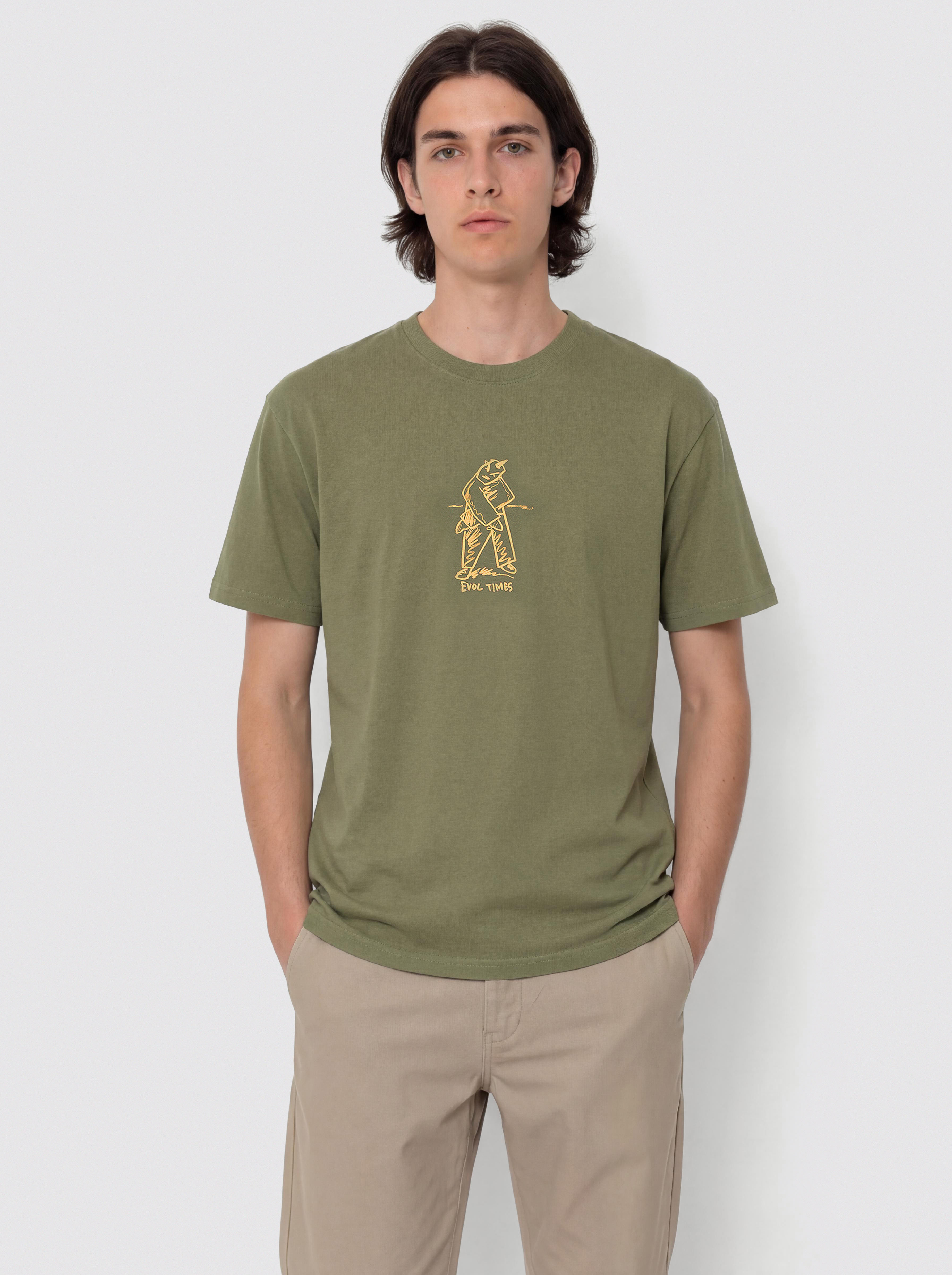 Tričko Polar Skate Evol Times (army green)