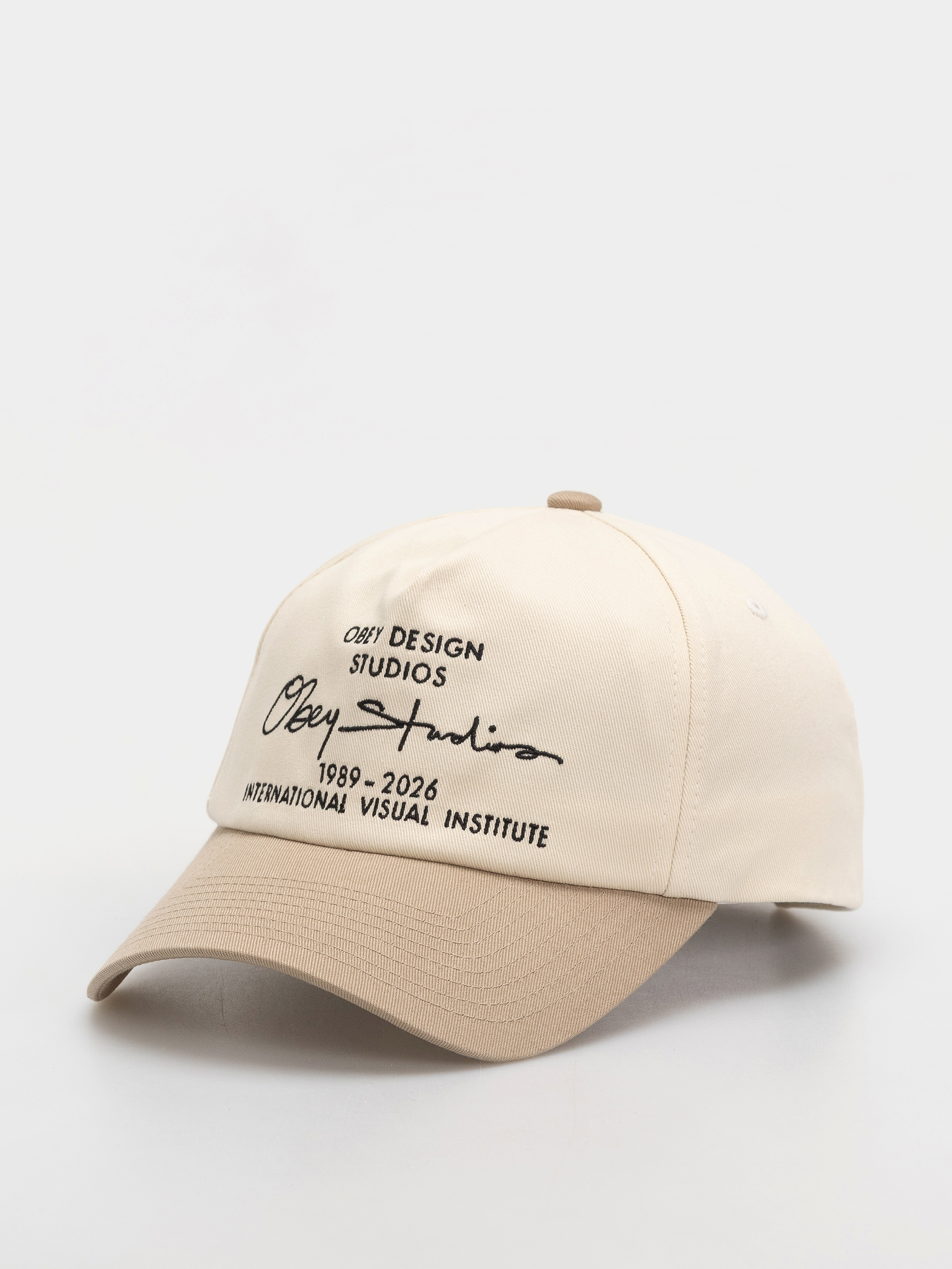 Kšiltovka  OBEY Design Studios 5 Panel (pale khaki multi)