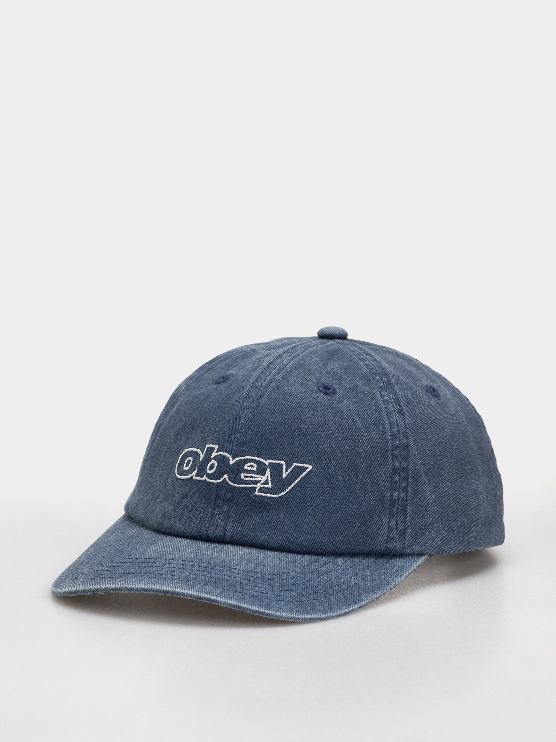 Kšiltovka  OBEY Pigment Slanted (pigment navy)