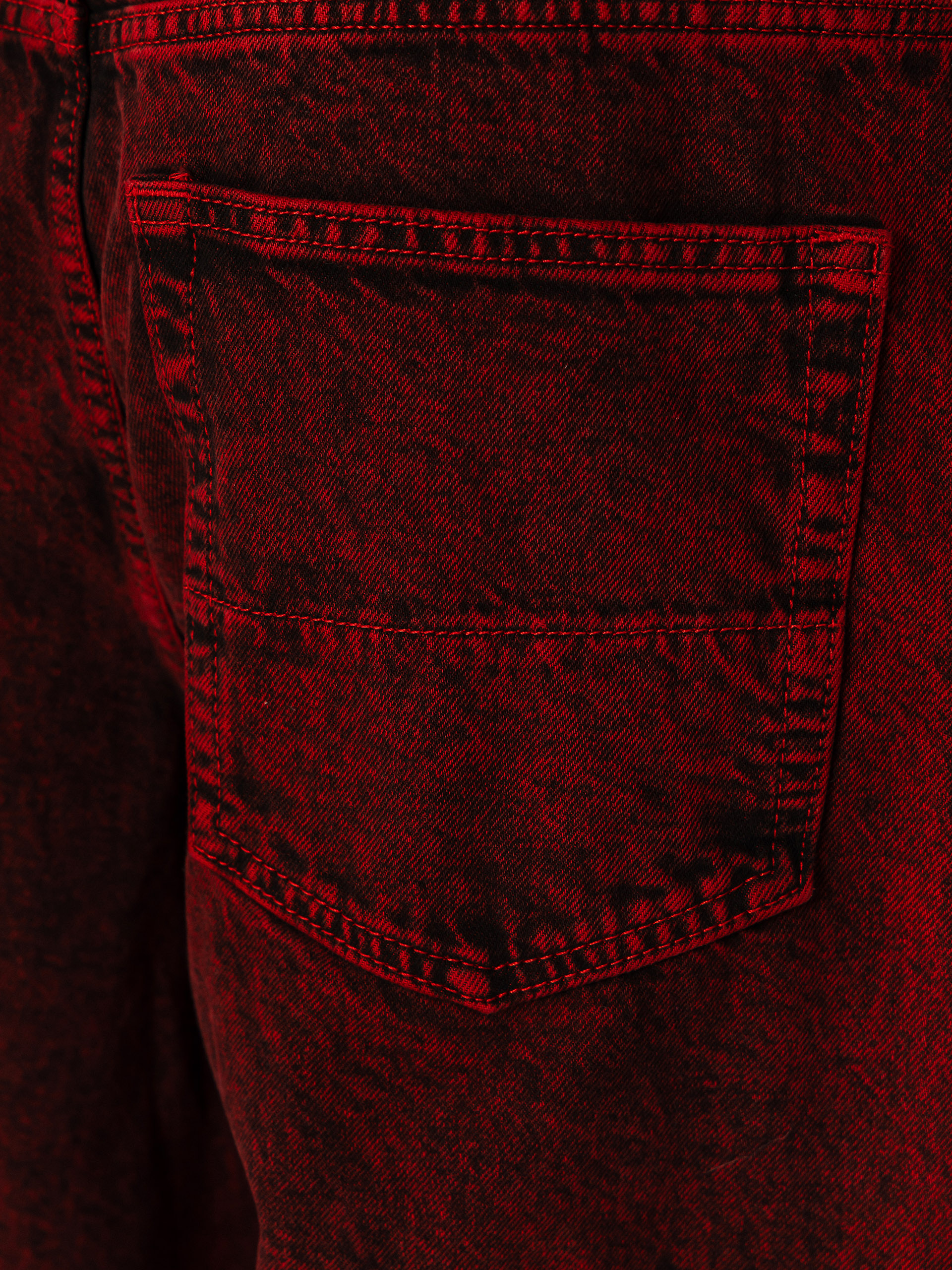 Kalhoty Vans Check 5 Baggy Acid Overdyed Denim (racing red)