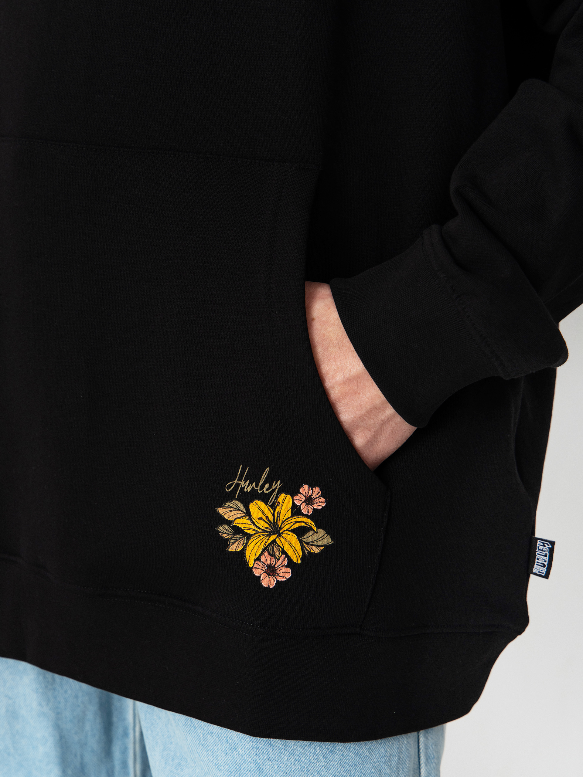 Mikina s kapucí Hurley Trudy Tatto Skull HD (black)