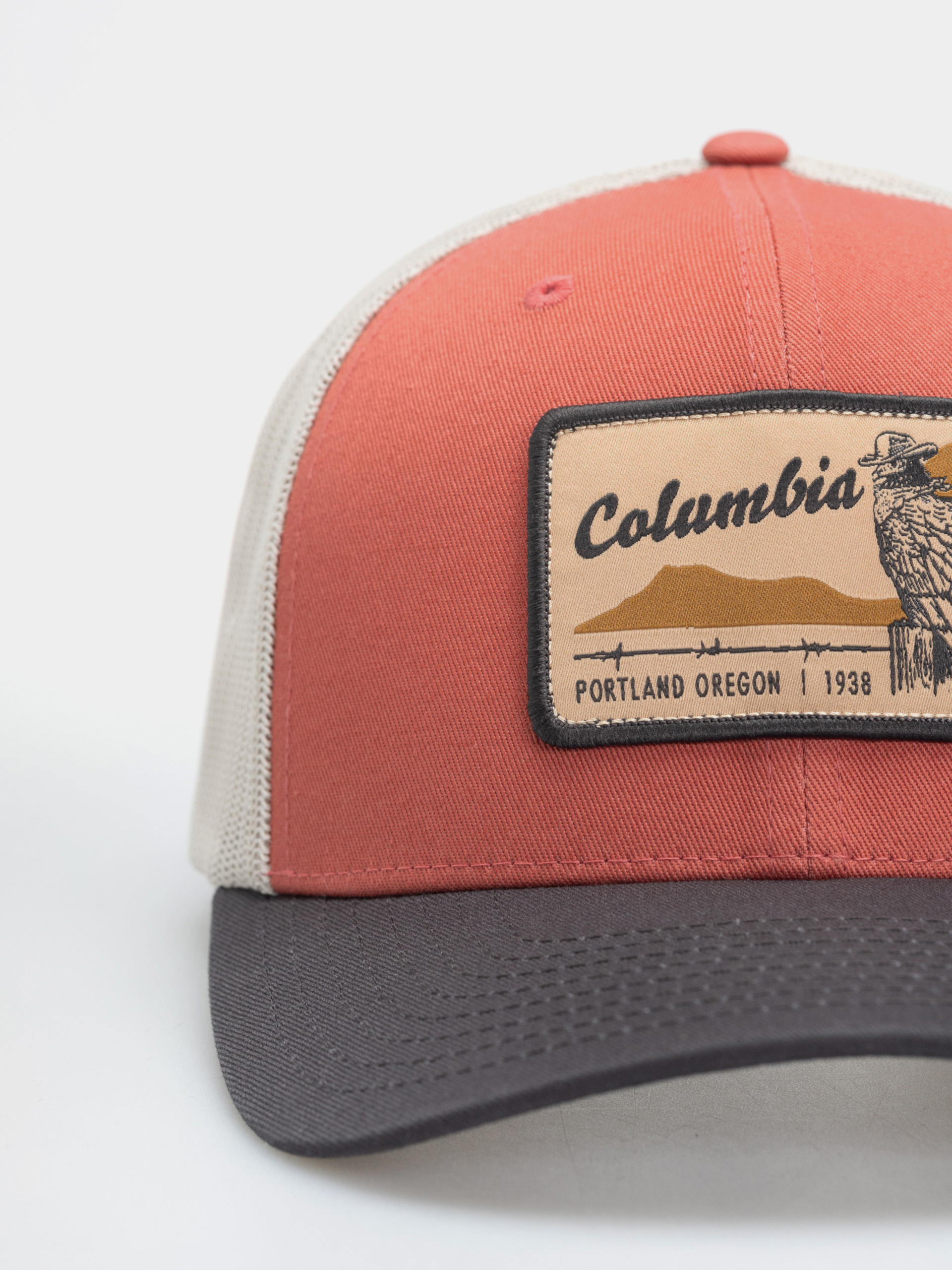 Kšiltovka  Columbia Mesh Snap Back (washed red/shark/dark stone/iron)