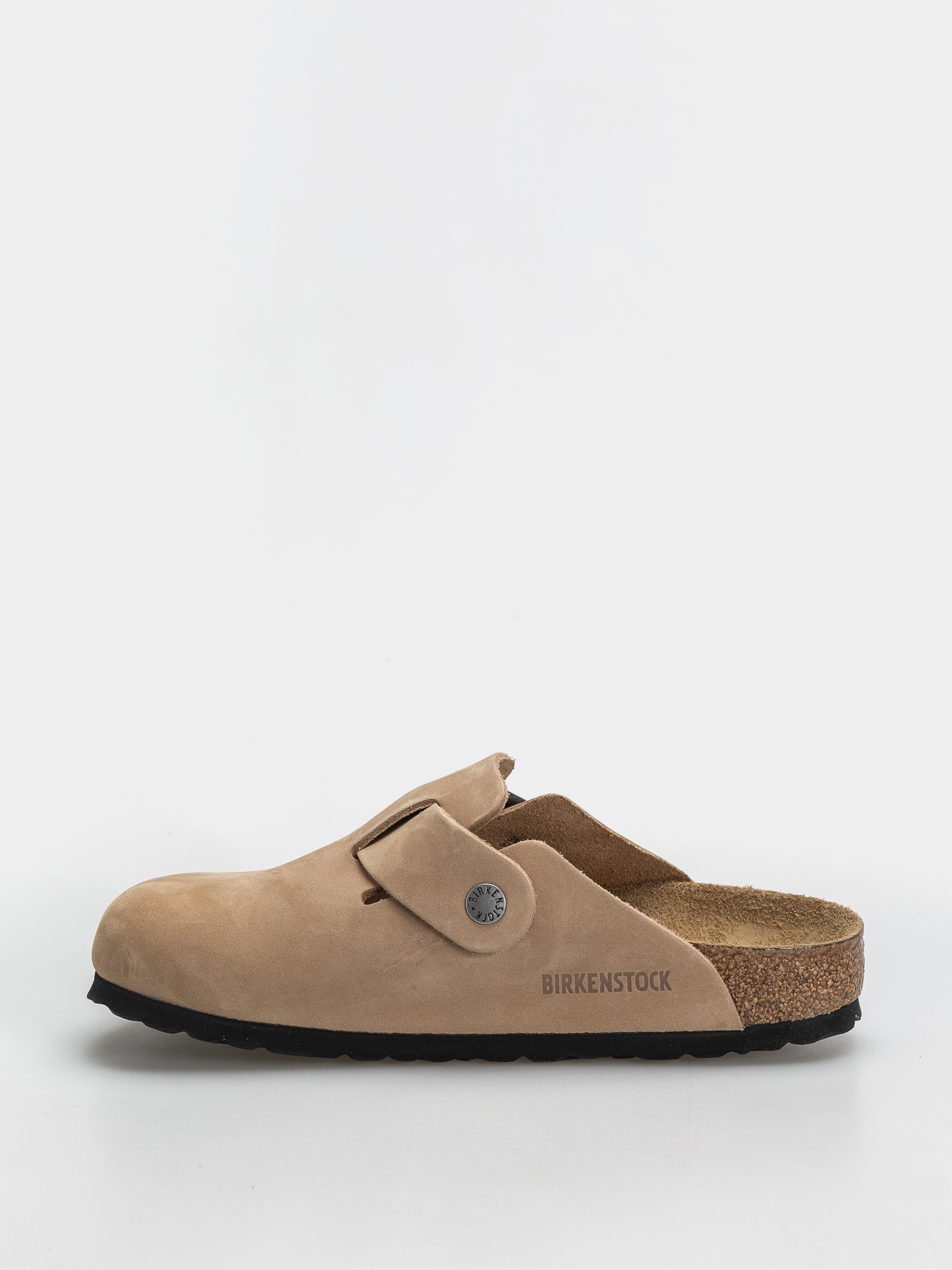 Plážovky Birkenstock Boston Wire Buckle Nubuck Leather Narrow (sandcastle)