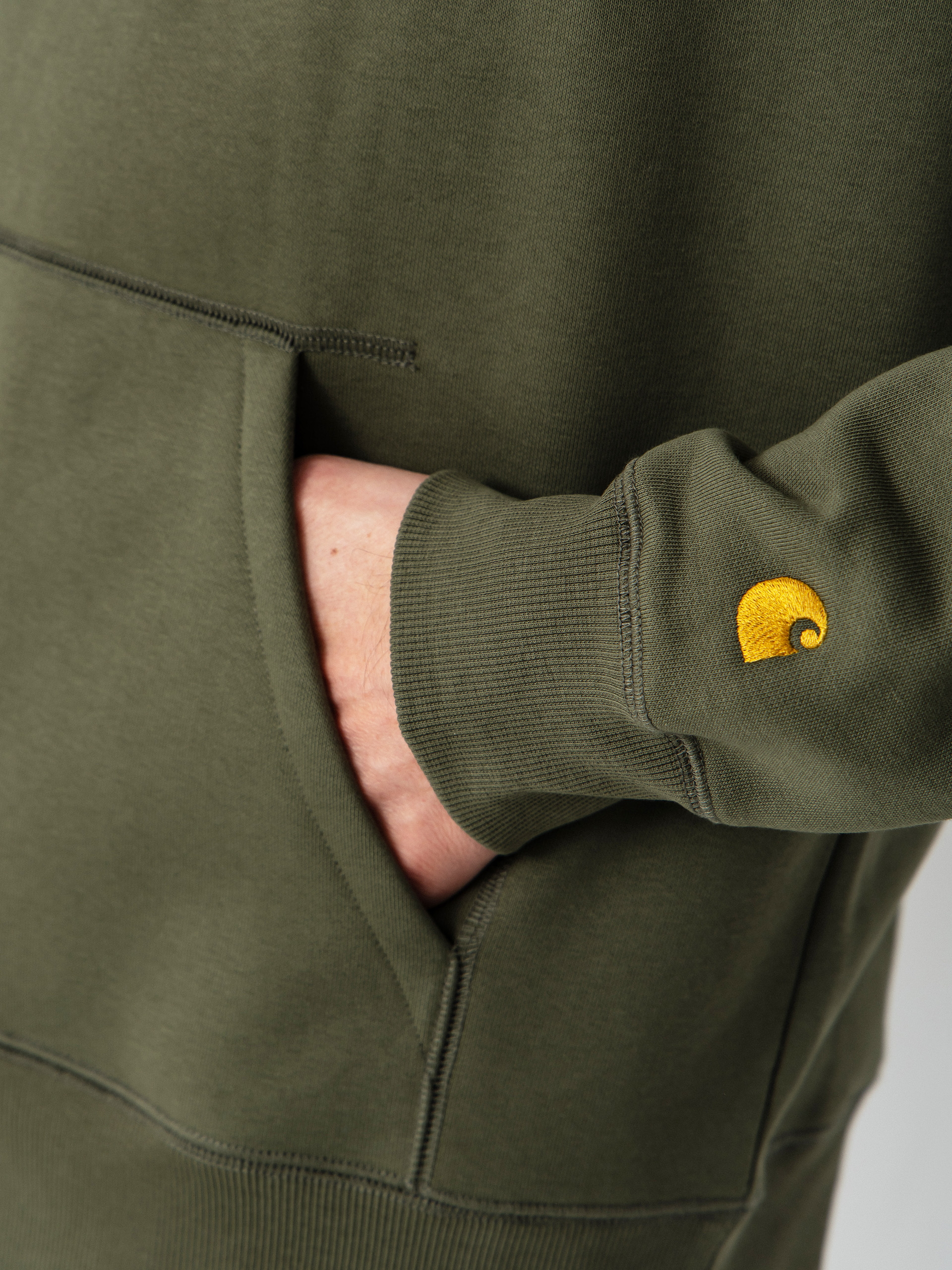 Mikina s kapucí Carhartt WIP Chase HD (leaf/gold)