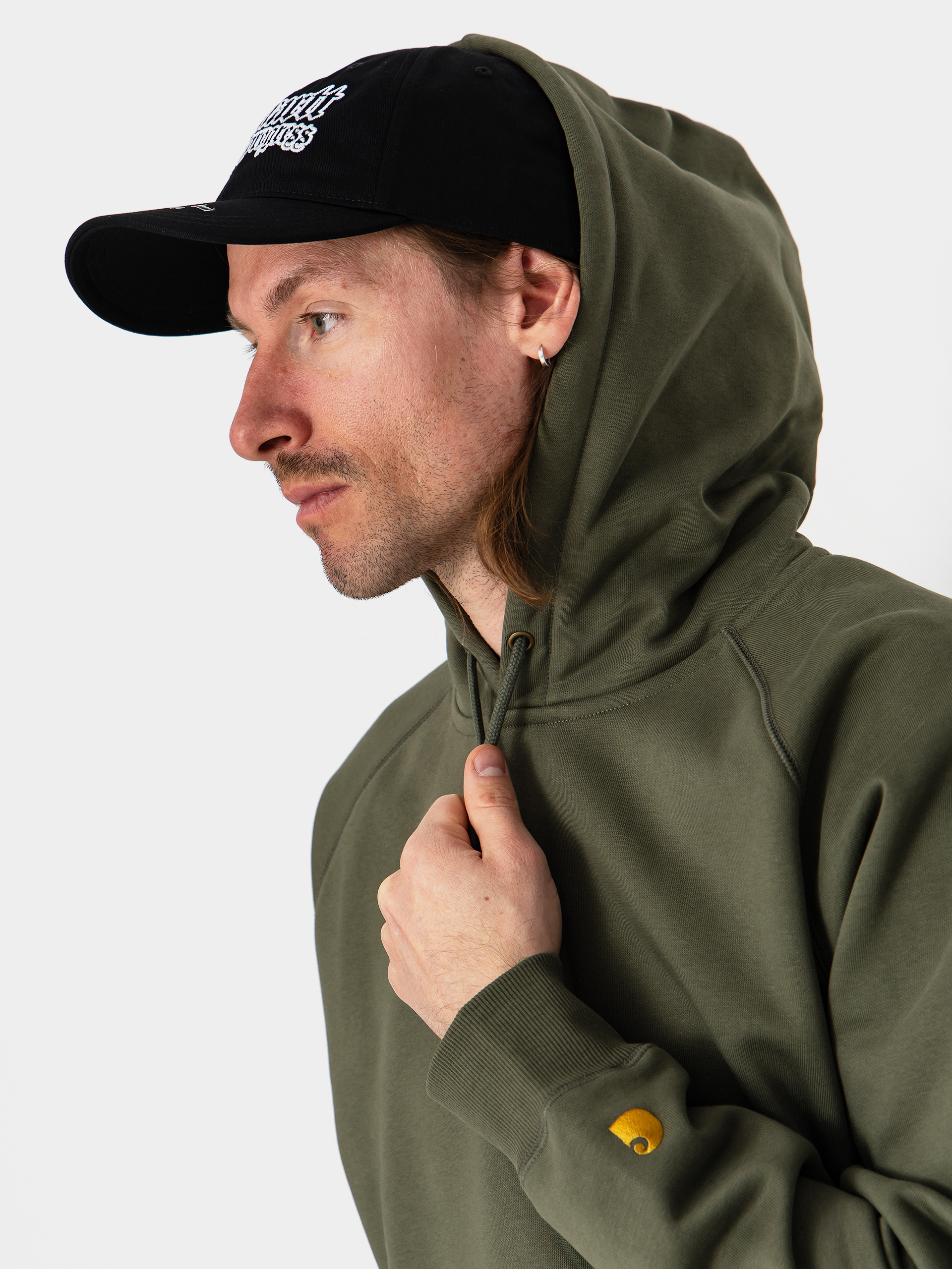 Mikina s kapucí Carhartt WIP Chase HD (leaf/gold)