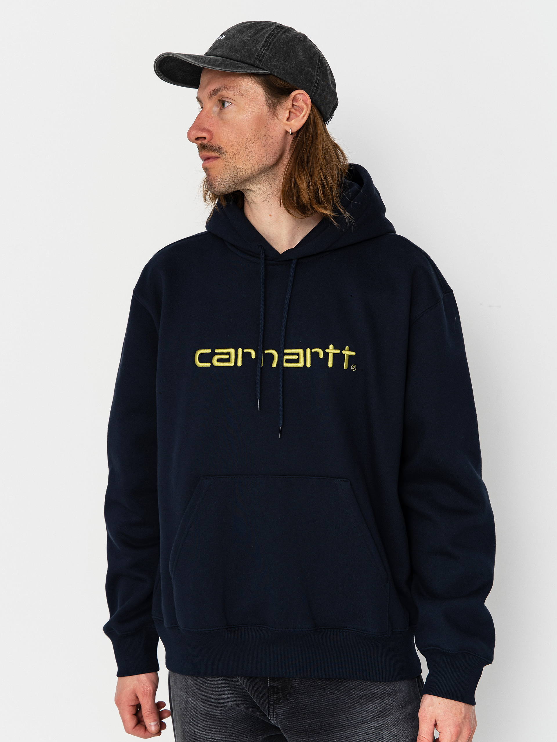 Mikina s kapucu00ed Carhartt WIP Carhartt HD (deep night/gentle green)