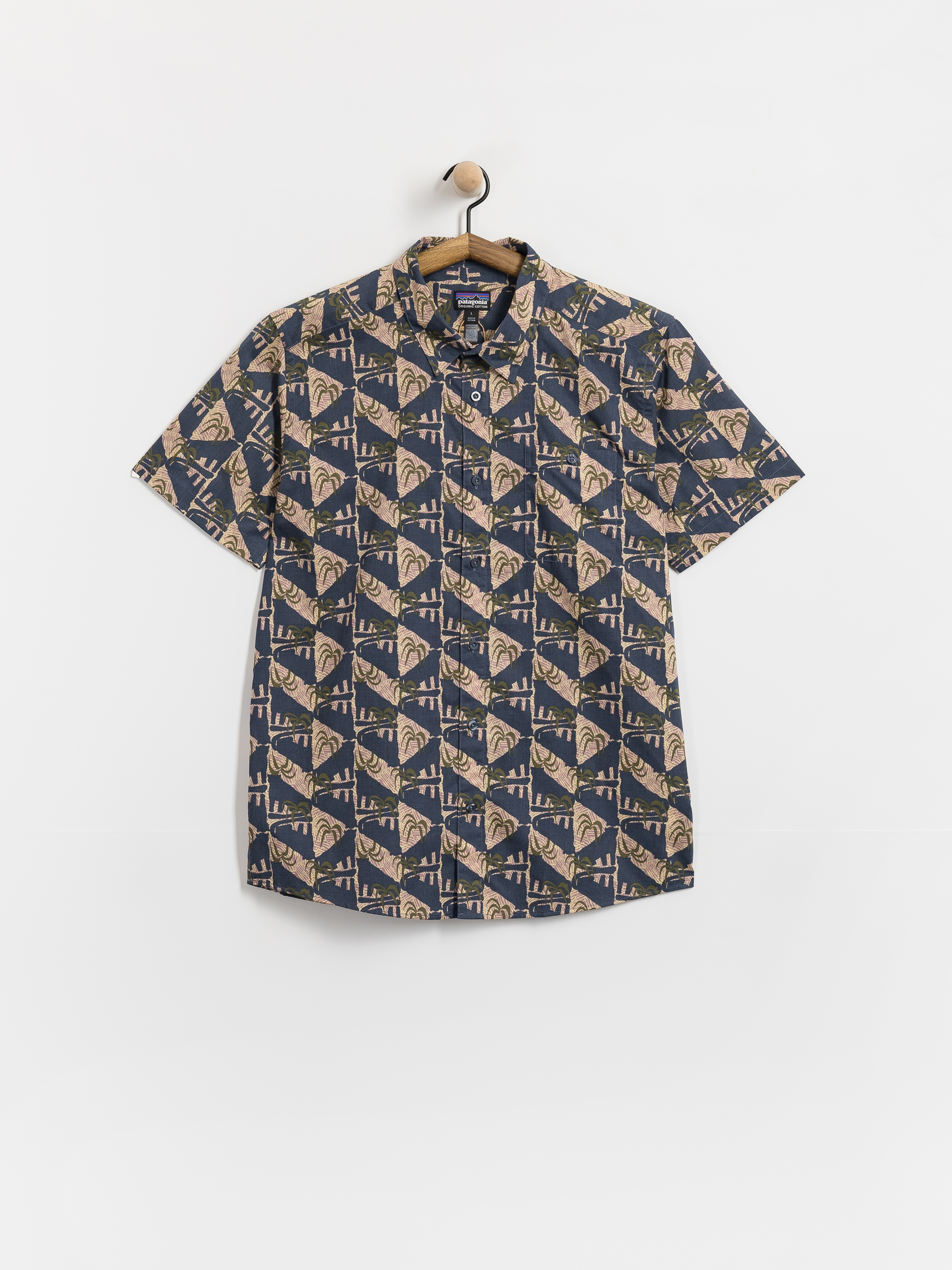 Košile Patagonia Go To (jaguar geo/dolomite blue)