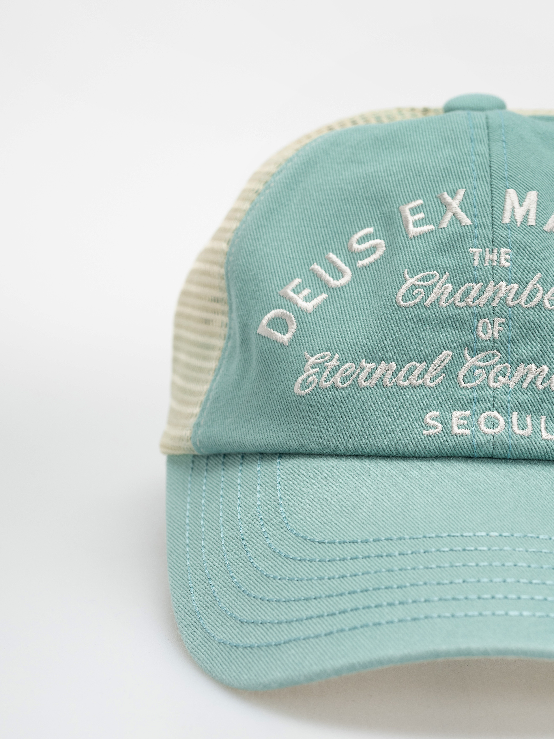 Kšiltovka  Deus Ex Machina Seoul Script Address (blue)