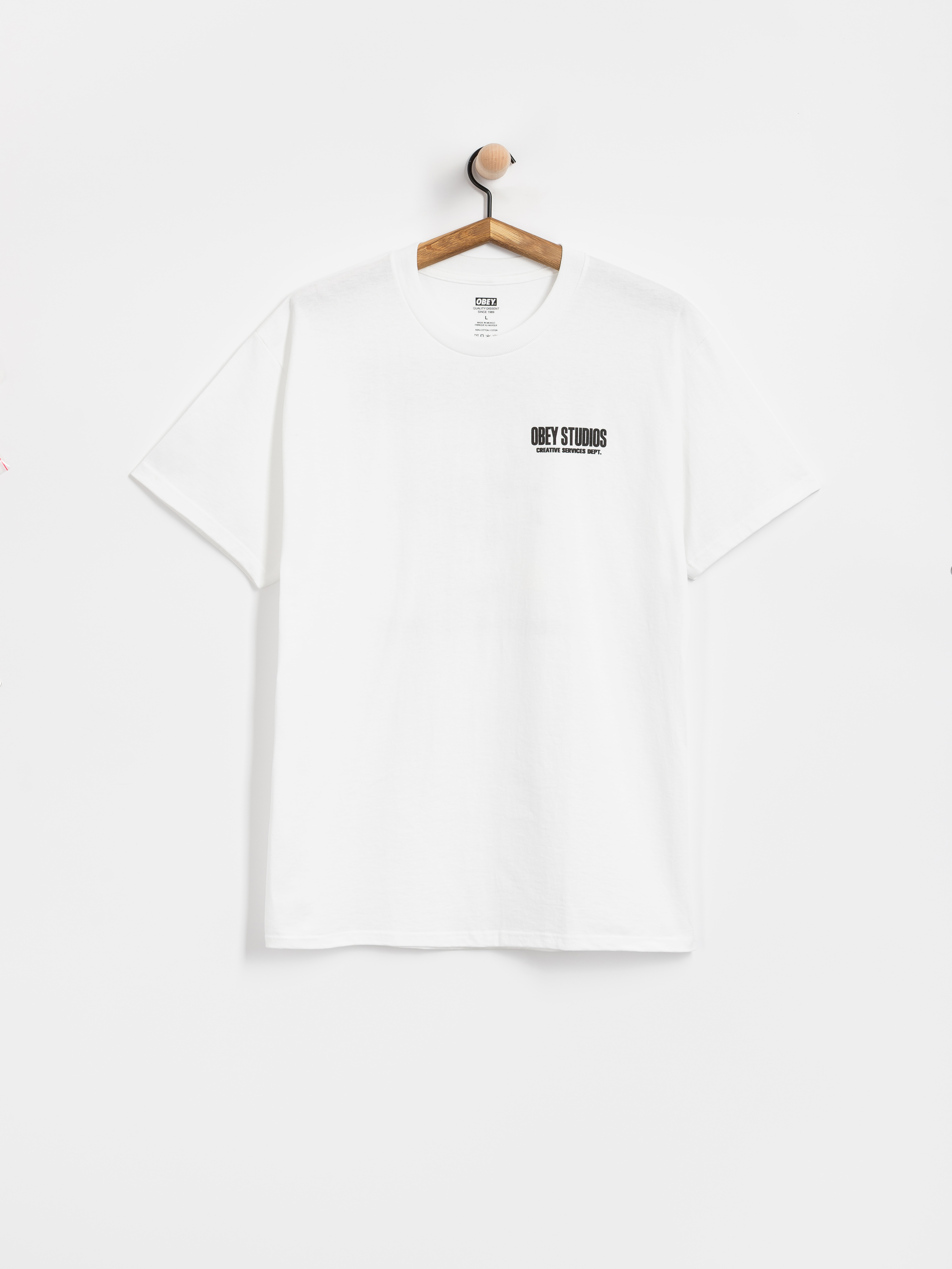 Tričko OBEY Creative Services Dept. (white)