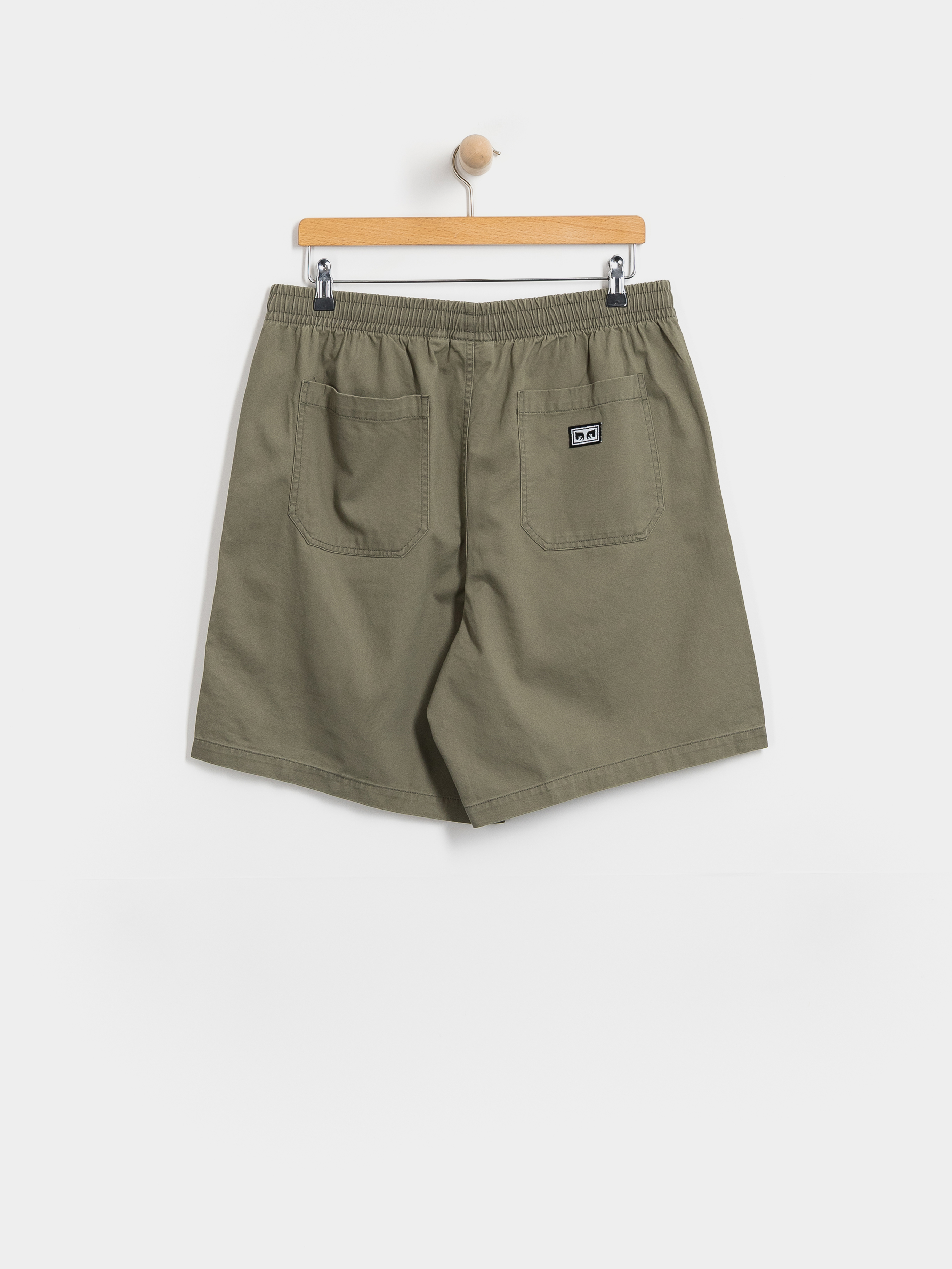 Kraťasy OBEY Theo Easy (smokey olive faded wash)