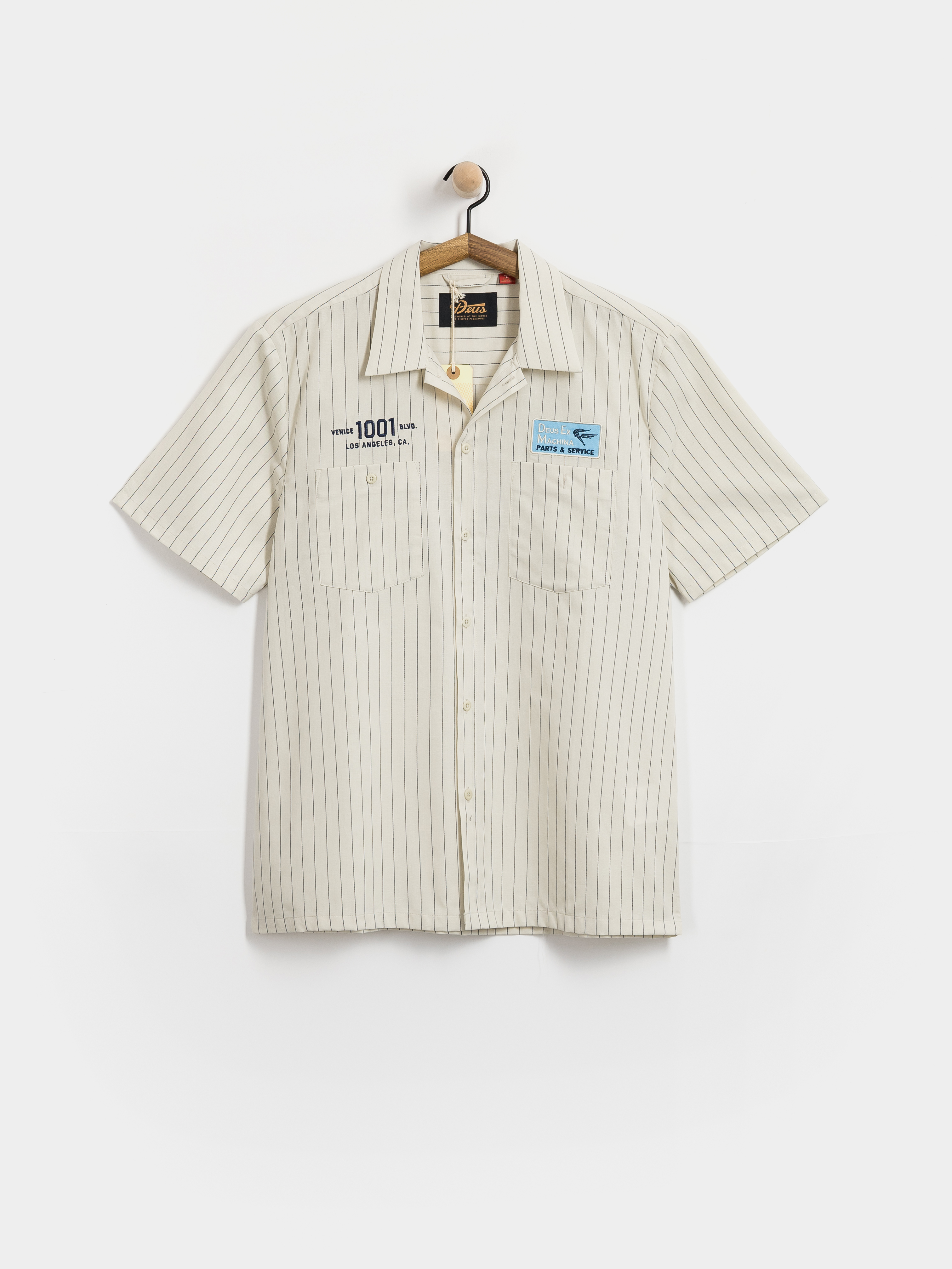 Košile Deus Ex Machina Forecourt Stripe (dirty white)