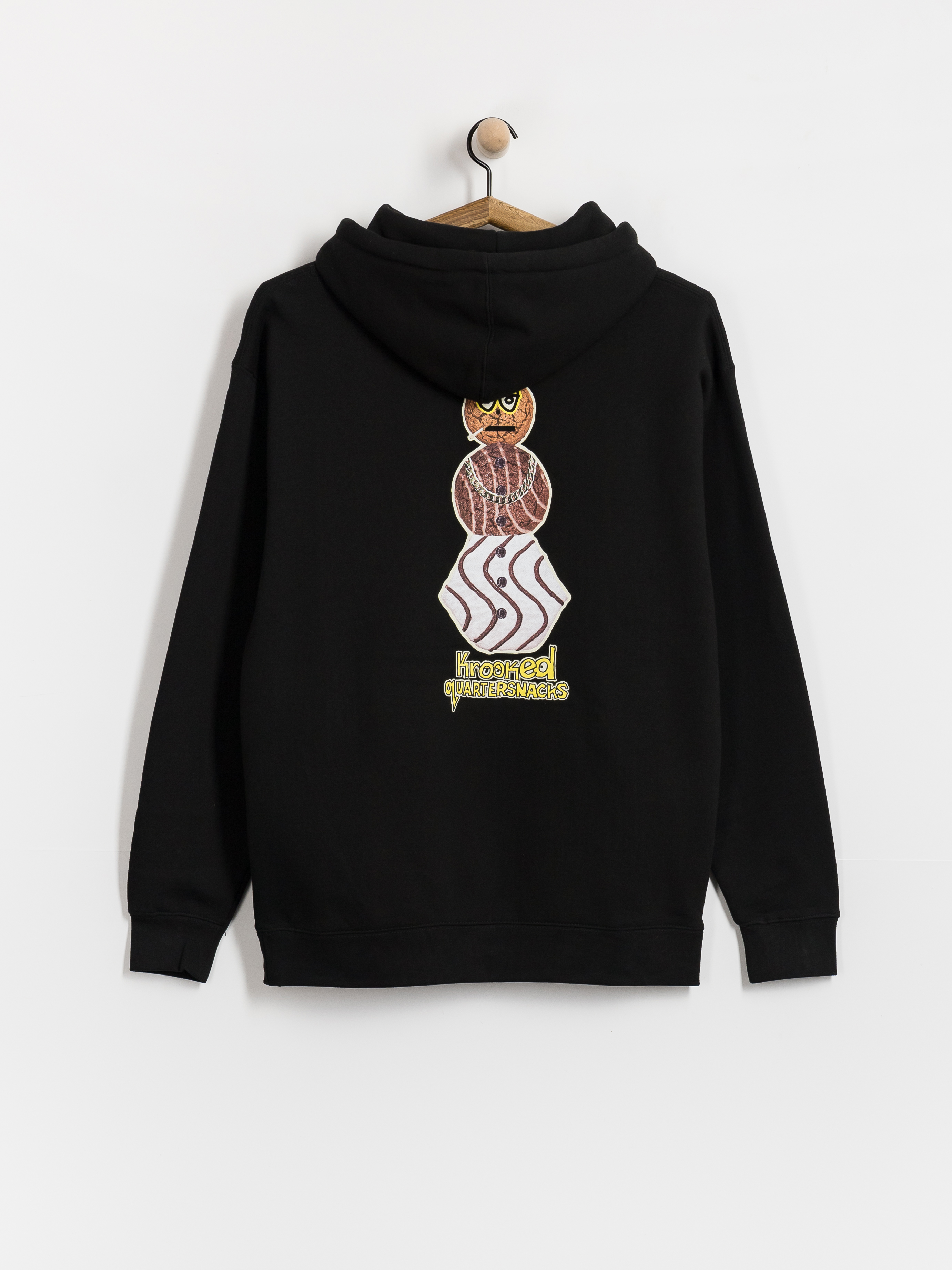 Mikina Krooked X Quarter Snacks Snackman (black)