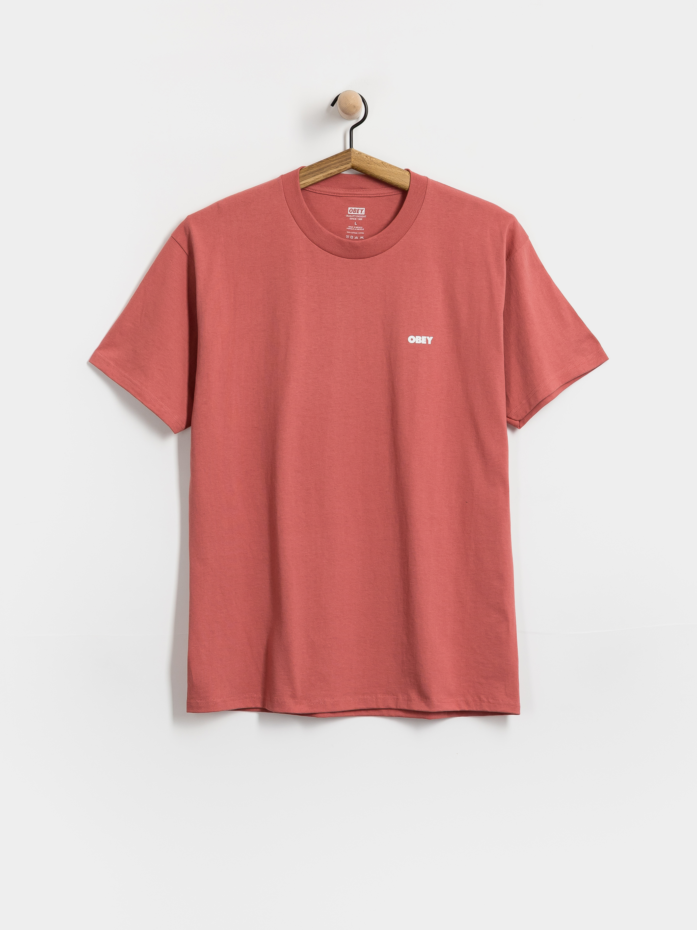 Tričko OBEY Peep Hole (mineral red)