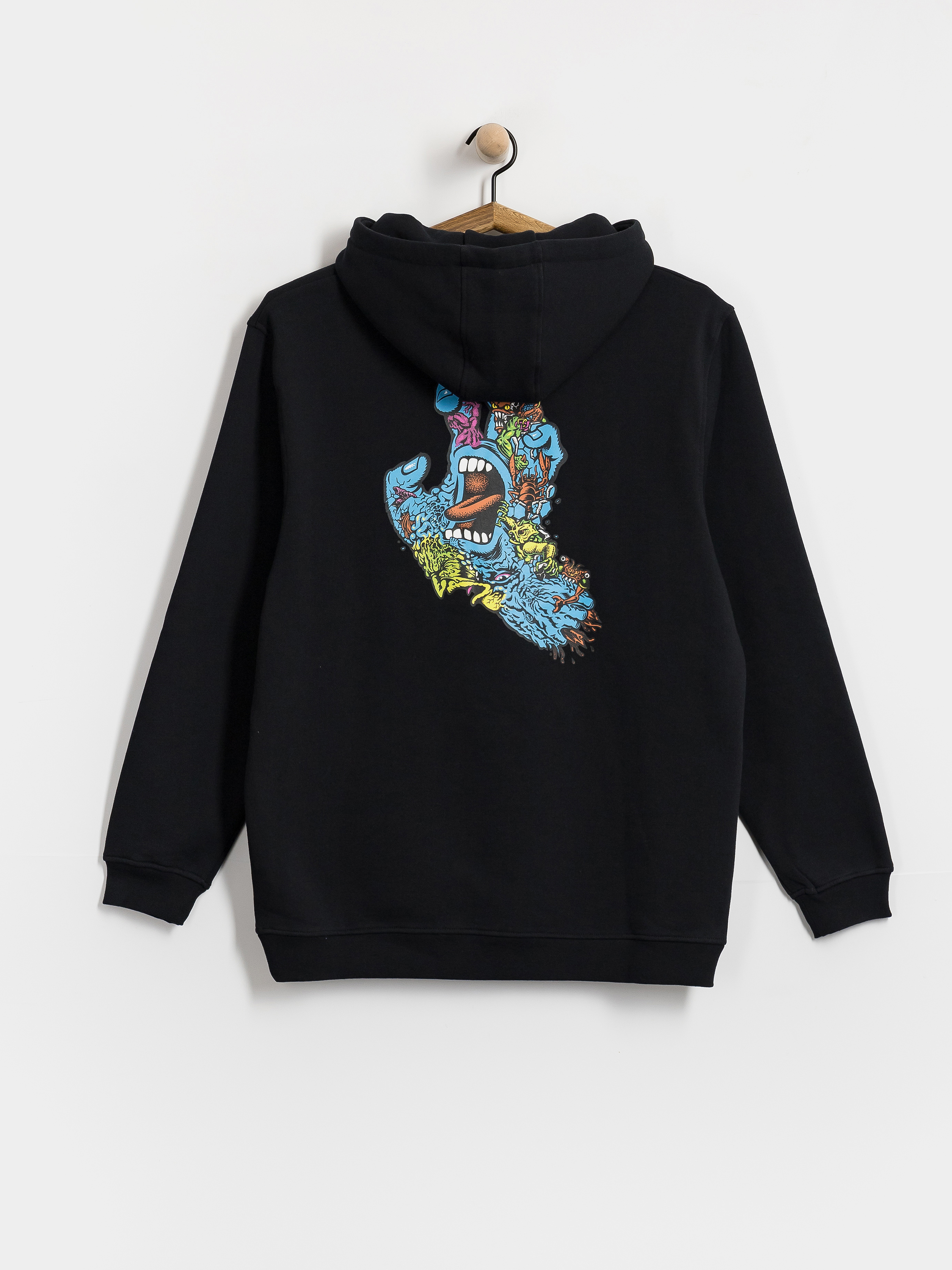 Mikina s kapucí Santa Cruz Roskopp Screaming Five HD (black)