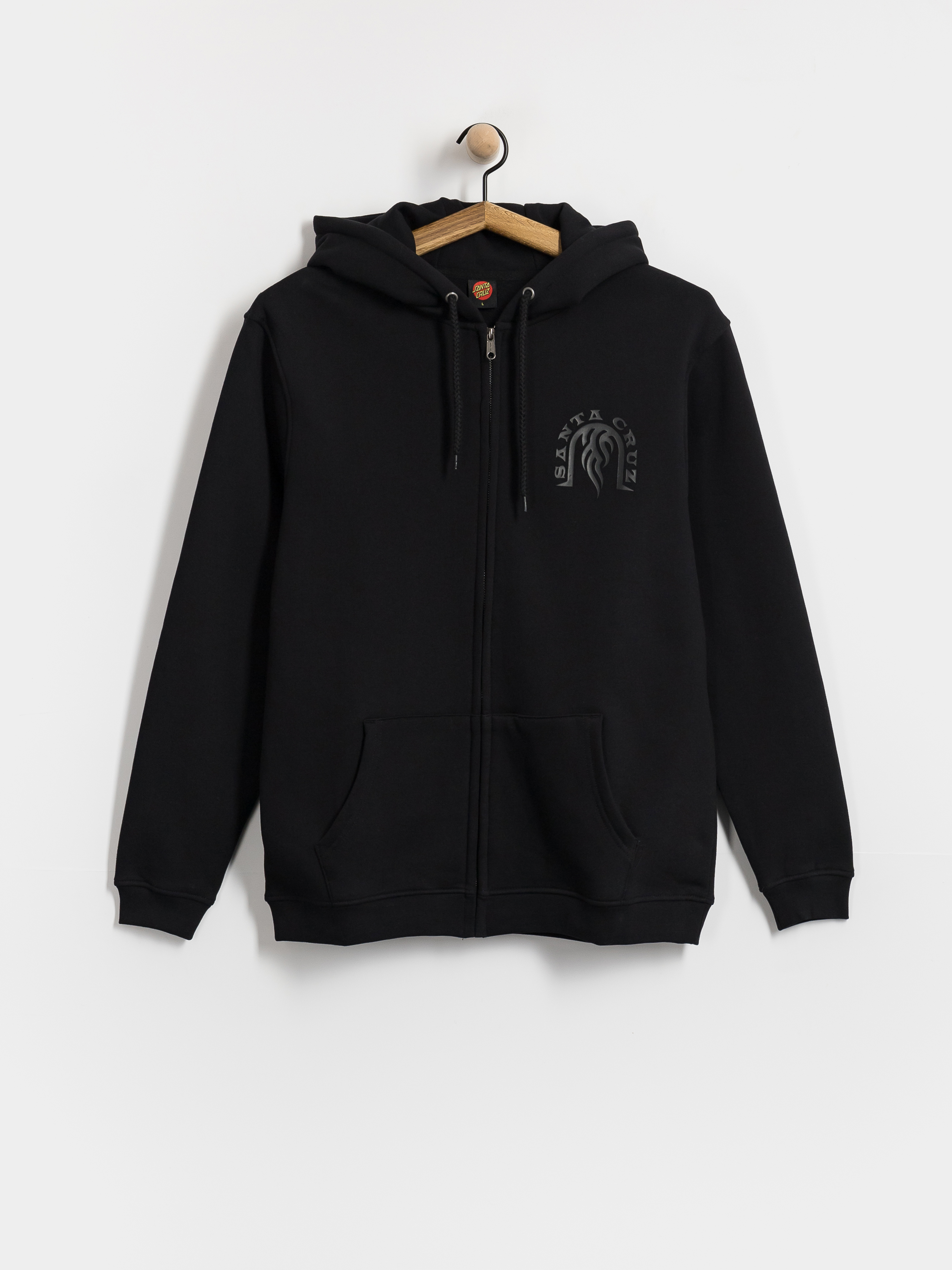 Mikina s kapucí Santa Cruz Dressen Tribal Arch ZHD (black)