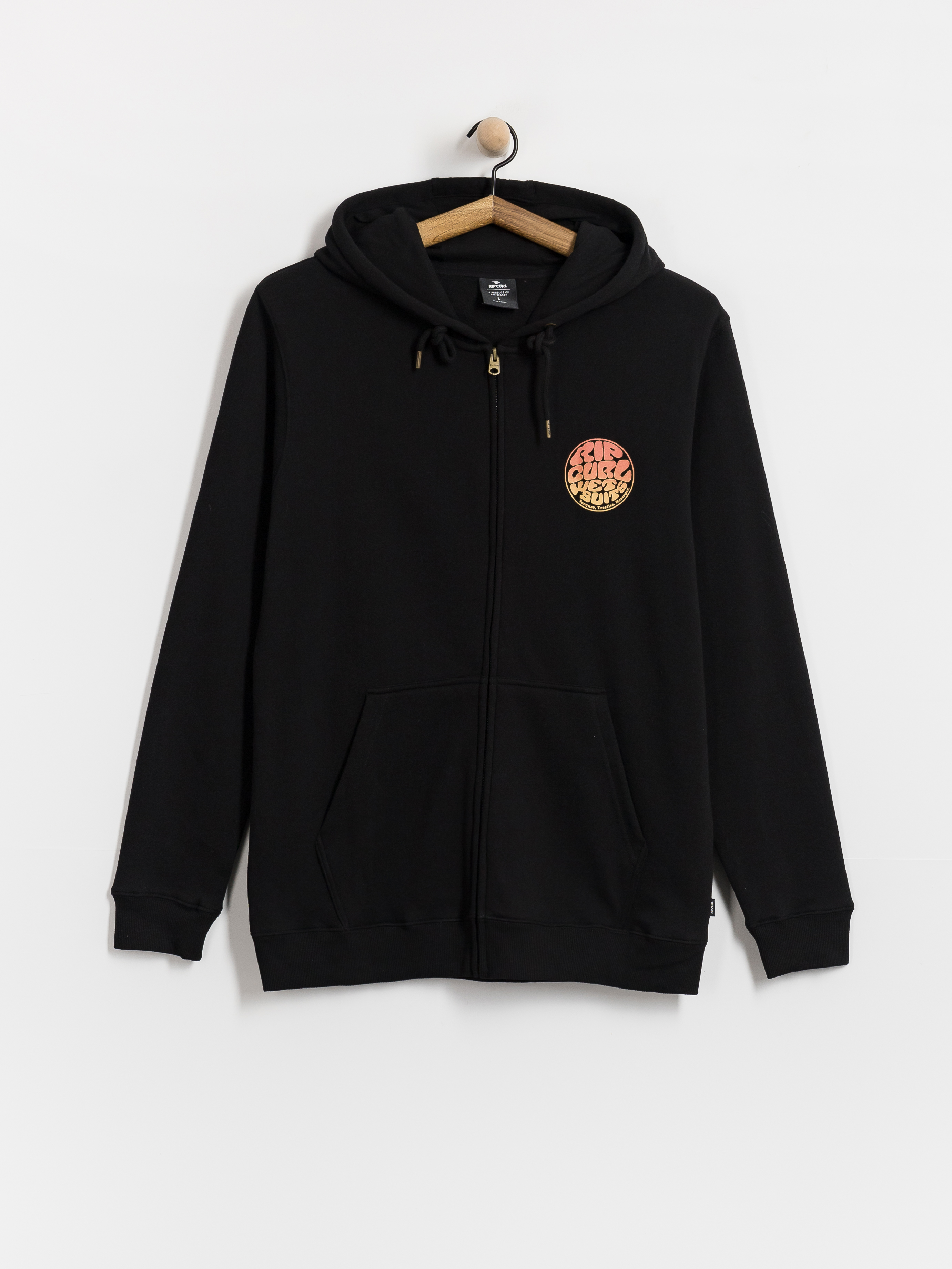 Mikina s kapucí Rip Curl Wettie Passage Icon ZHD (black/black)