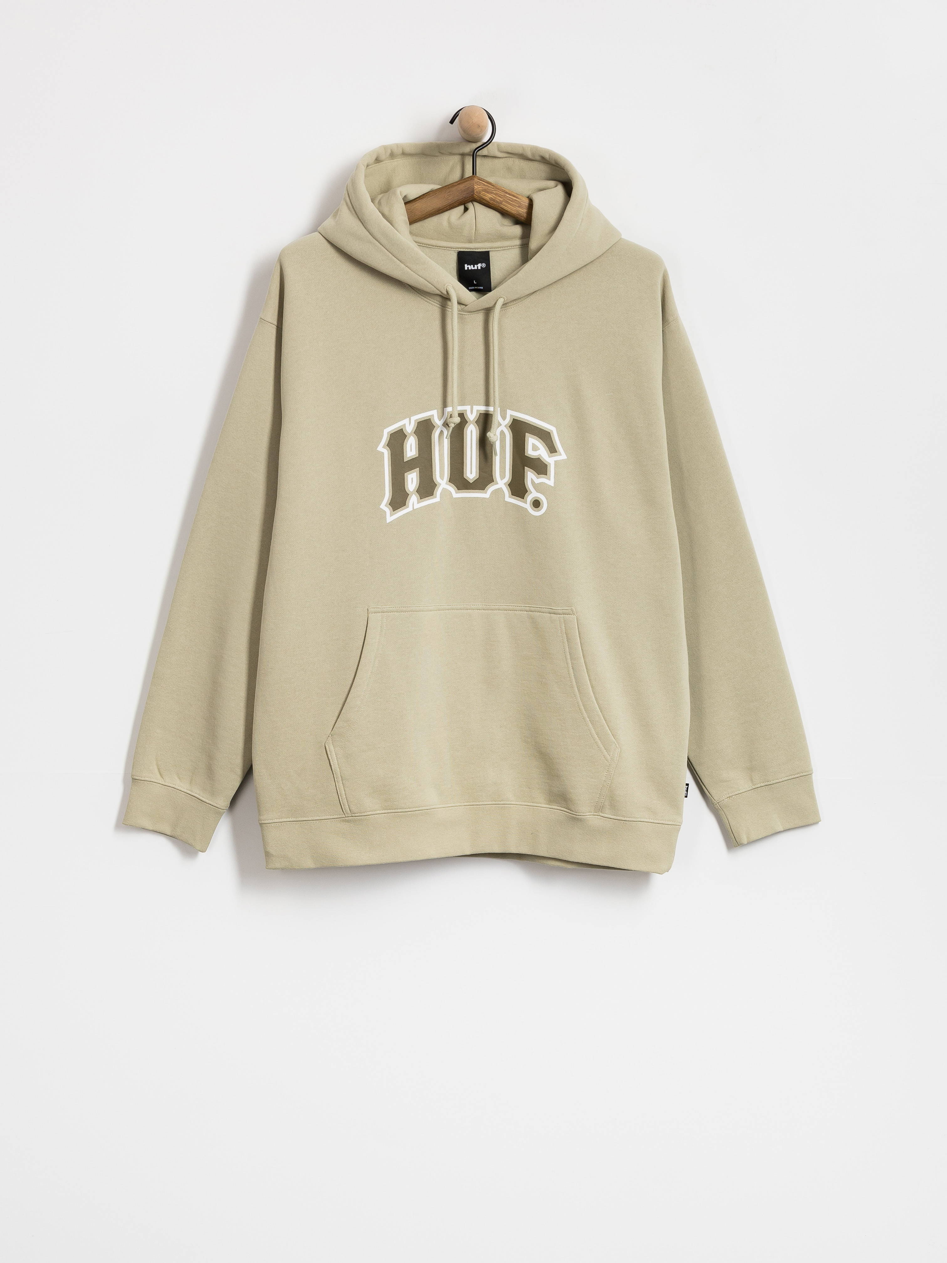 Mikina s kapucu00ed HUF Classic Arch HD (sand)