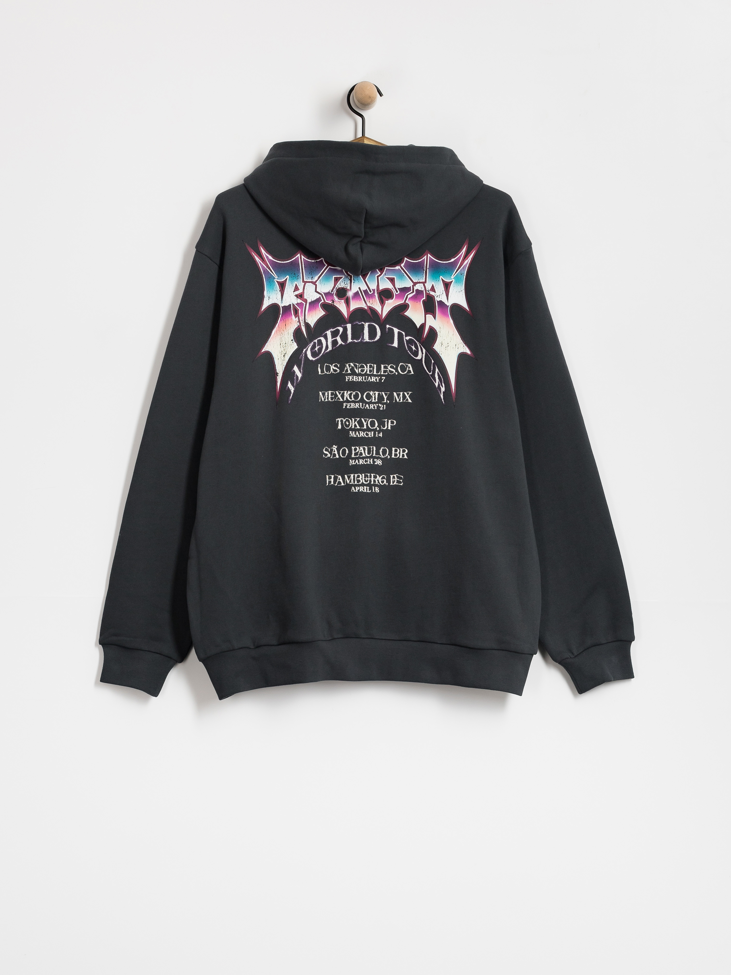 Mikina s kapucí RipNDip Noid ZHD (charcoal wash)