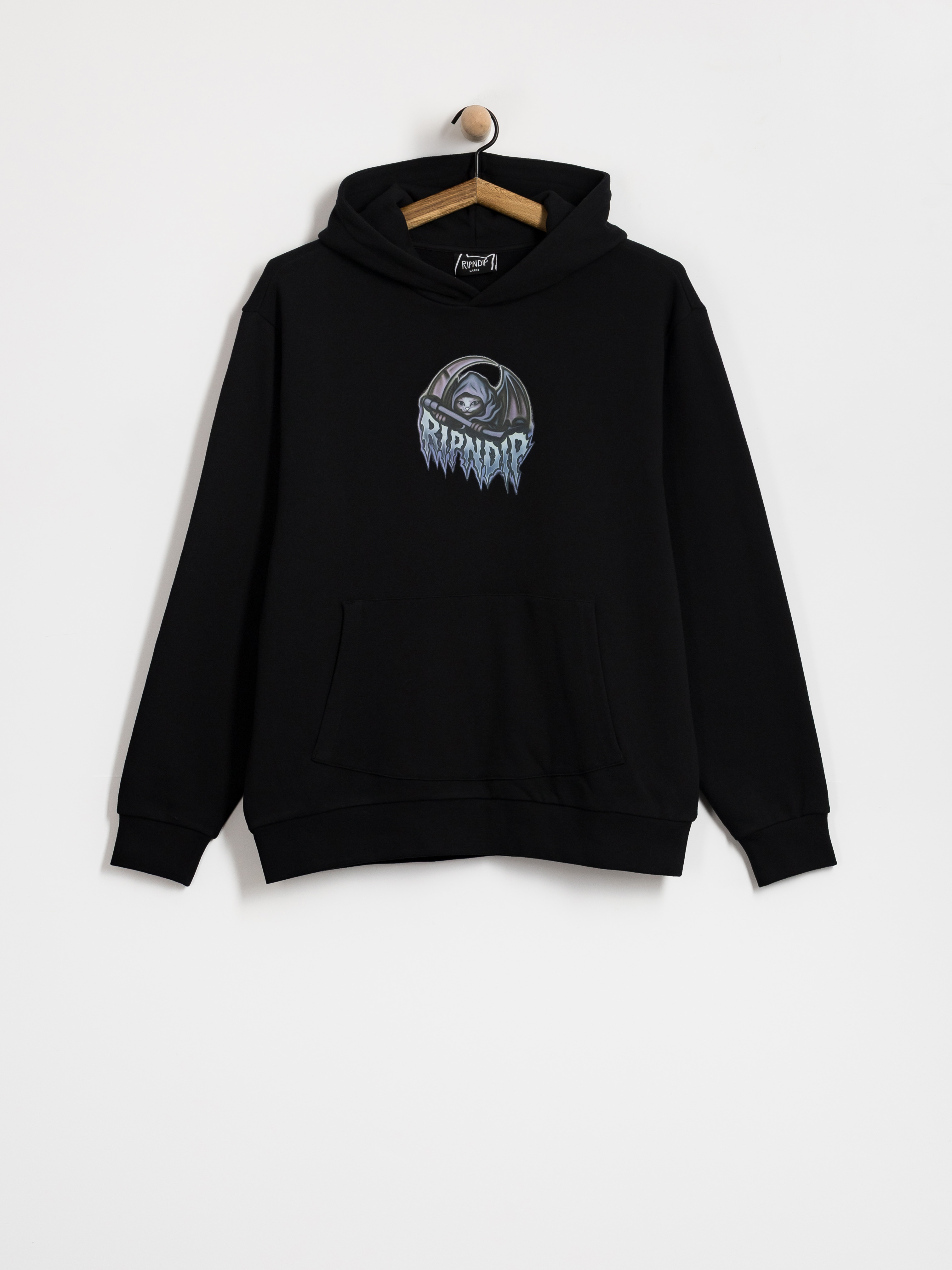 Mikina s kapucí RipNDip Out Of Time HD (black wash)