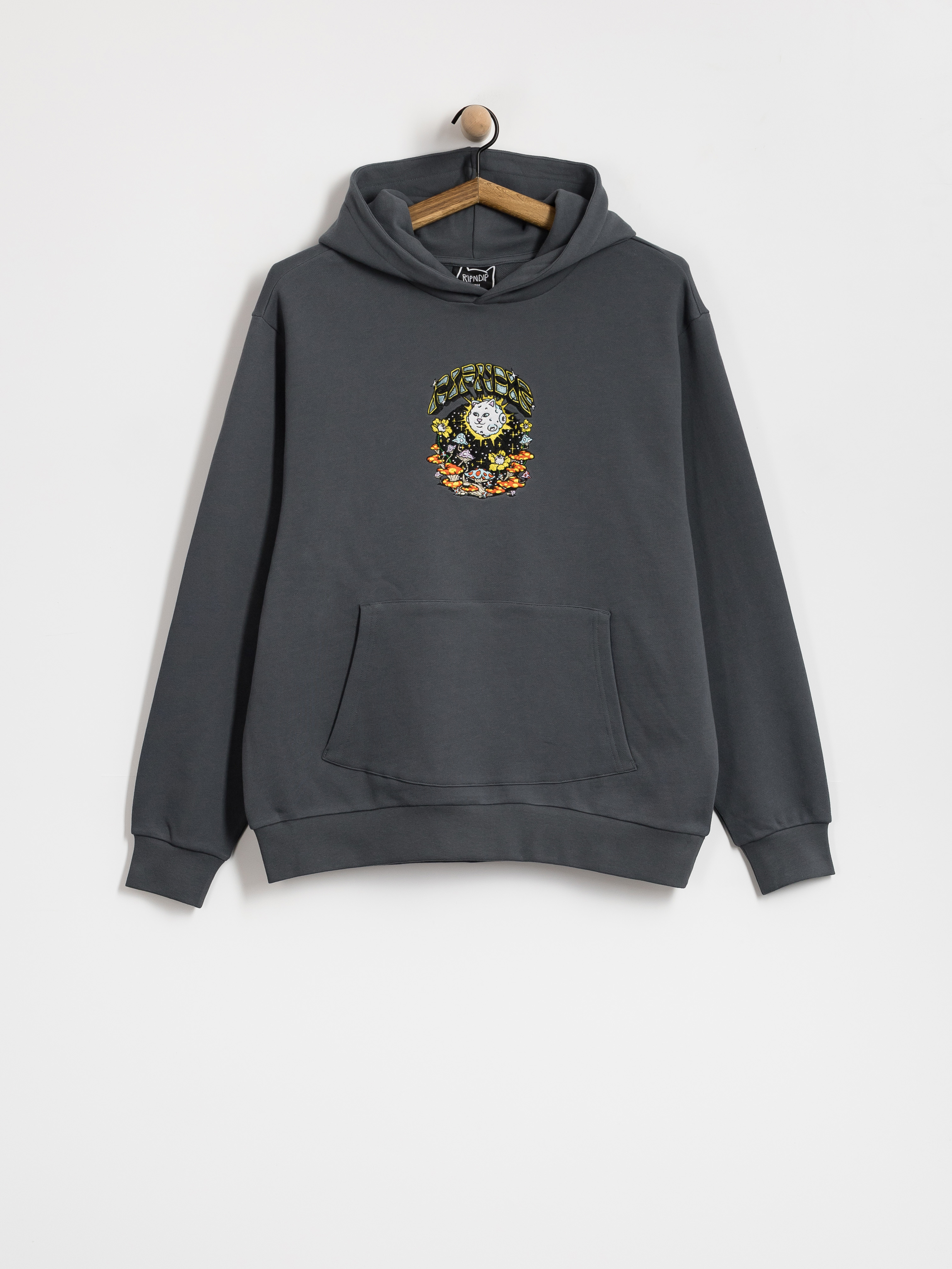 Mikina s kapucí RipNDip Find Ur Way Home Double Hood HD (charcoal mineral wash)
