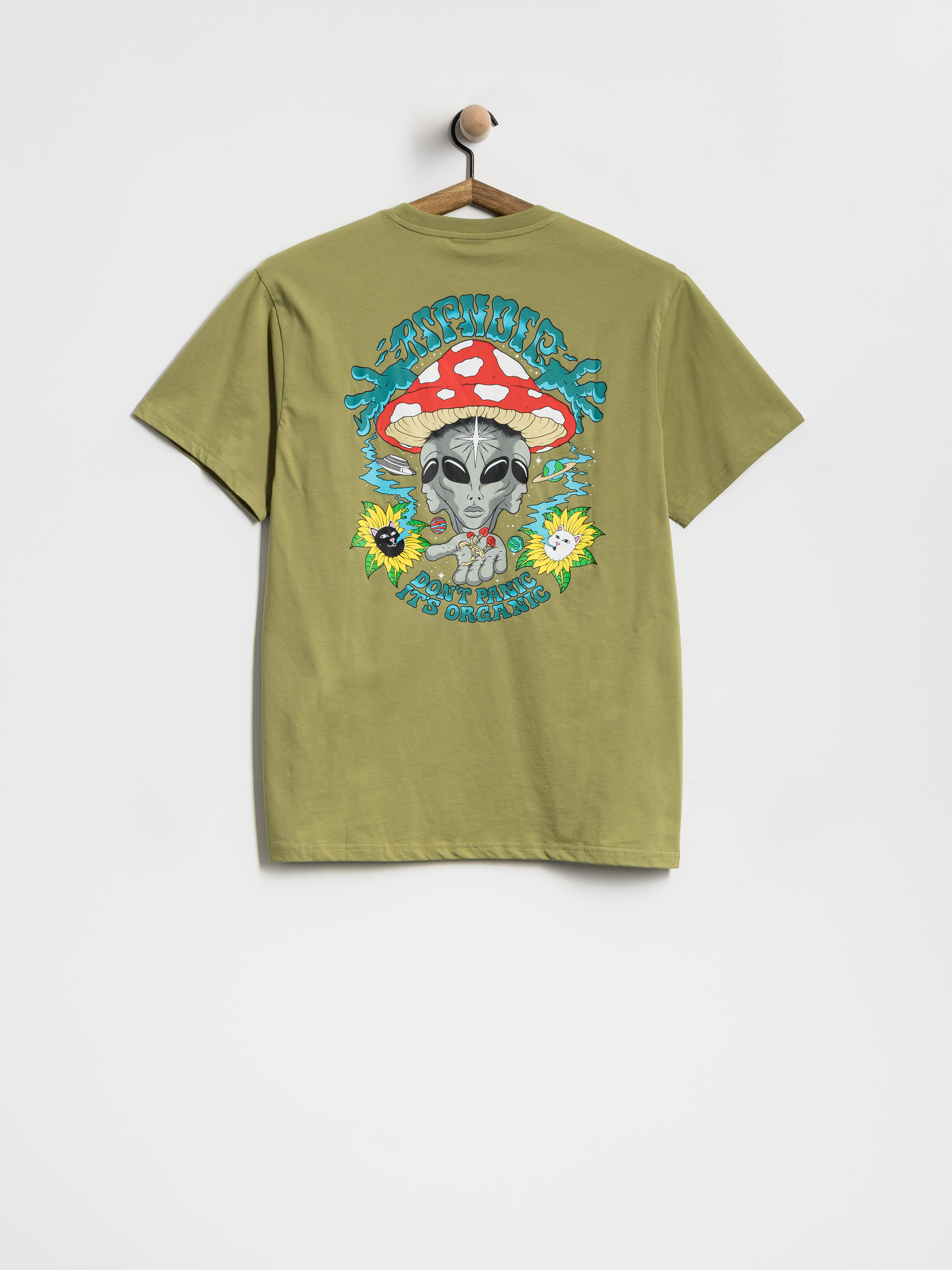 Tričko RipNDip Don'T Panic (light forest)