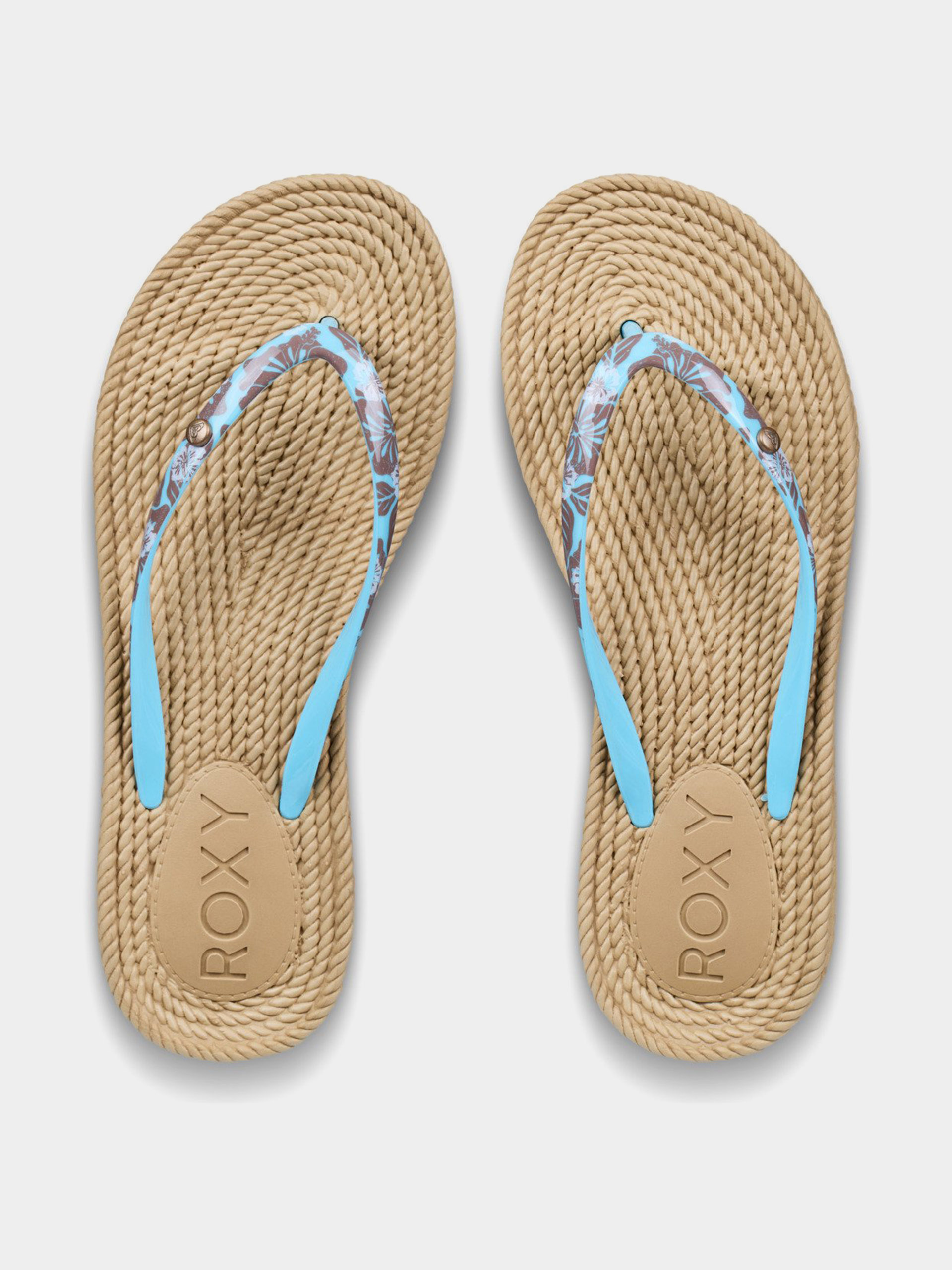 Plážovky Roxy South Beach III Wmn (light blue/brown)