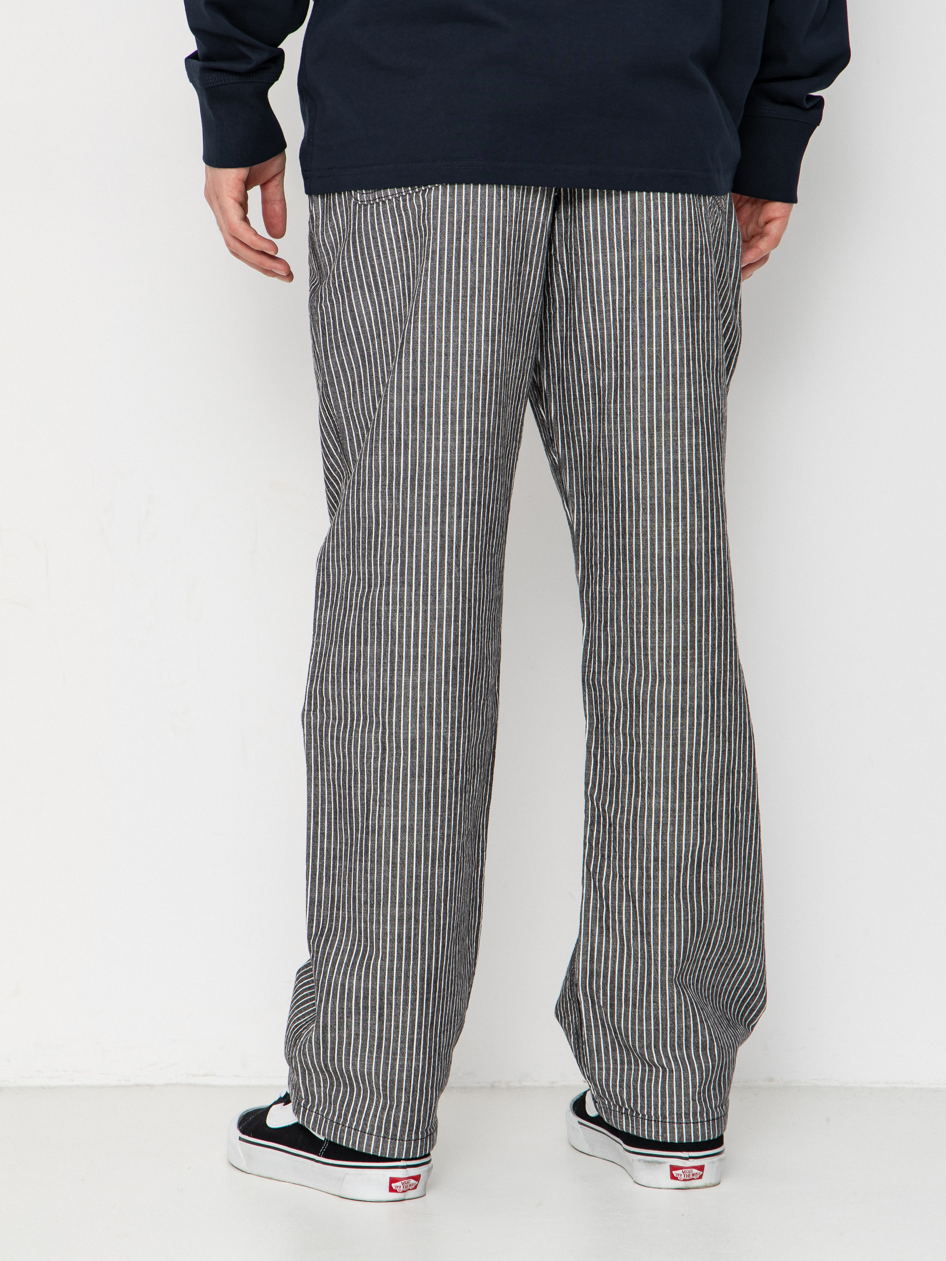 Kalhoty Vans Chore Loose Stripe Denim (black/white)