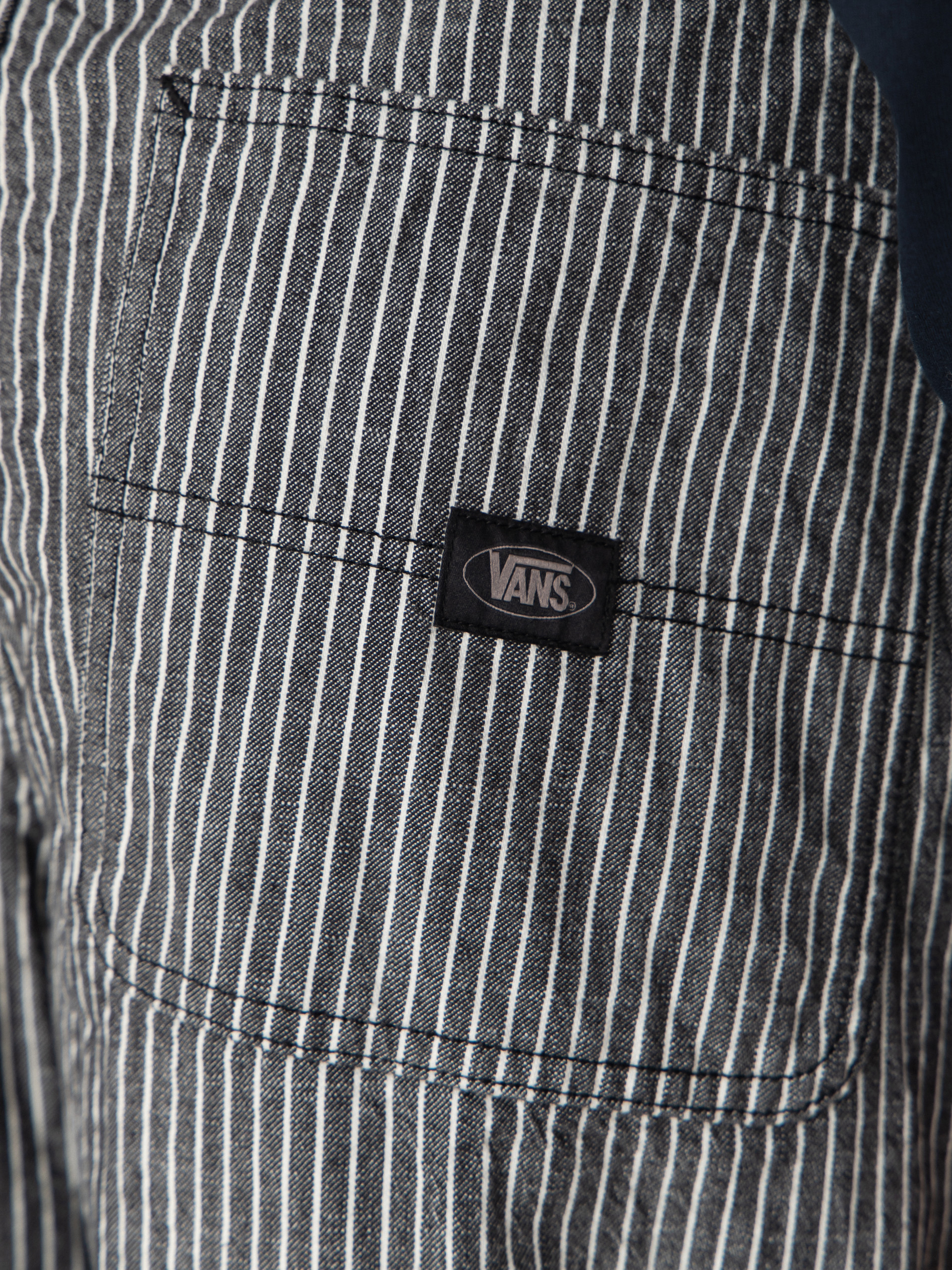 Kalhoty Vans Chore Loose Stripe Denim (black/white)