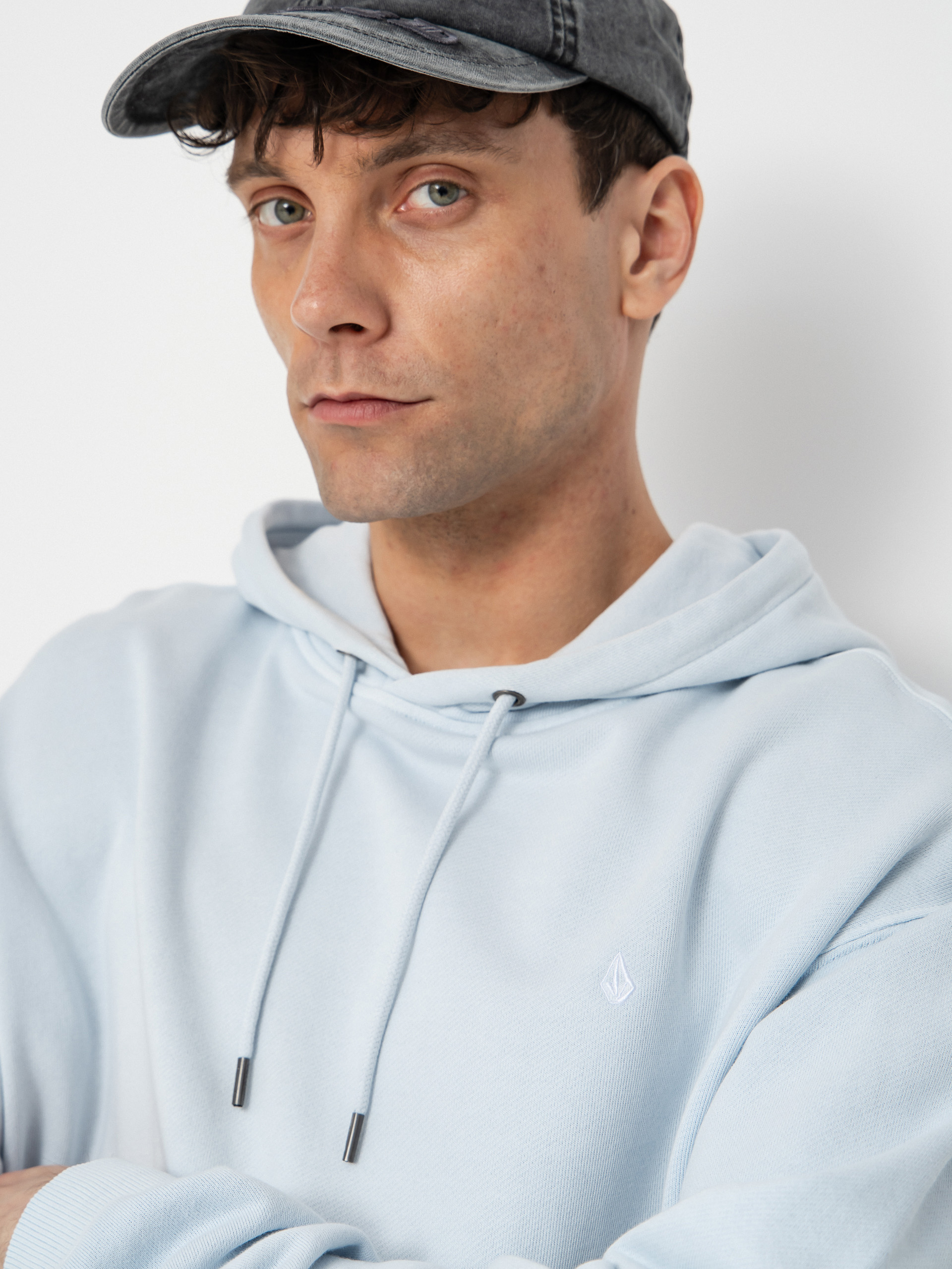 Mikina s kapucí Volcom Single Stone Tw HD (light blue acid)