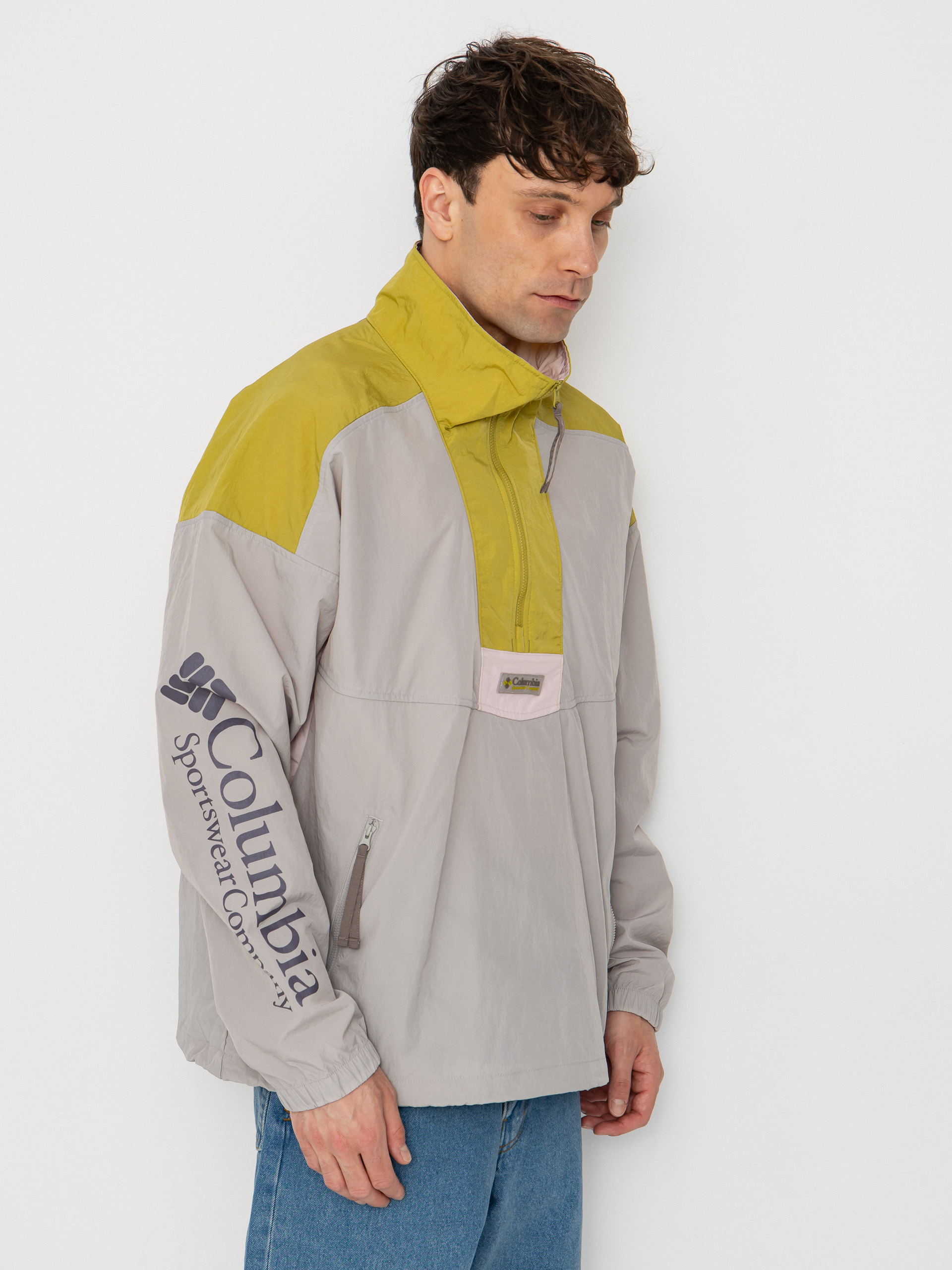Bunda Columbia Riptide II Retro Windbreaker Anorak (flint grey/peppercorn/pink agate)