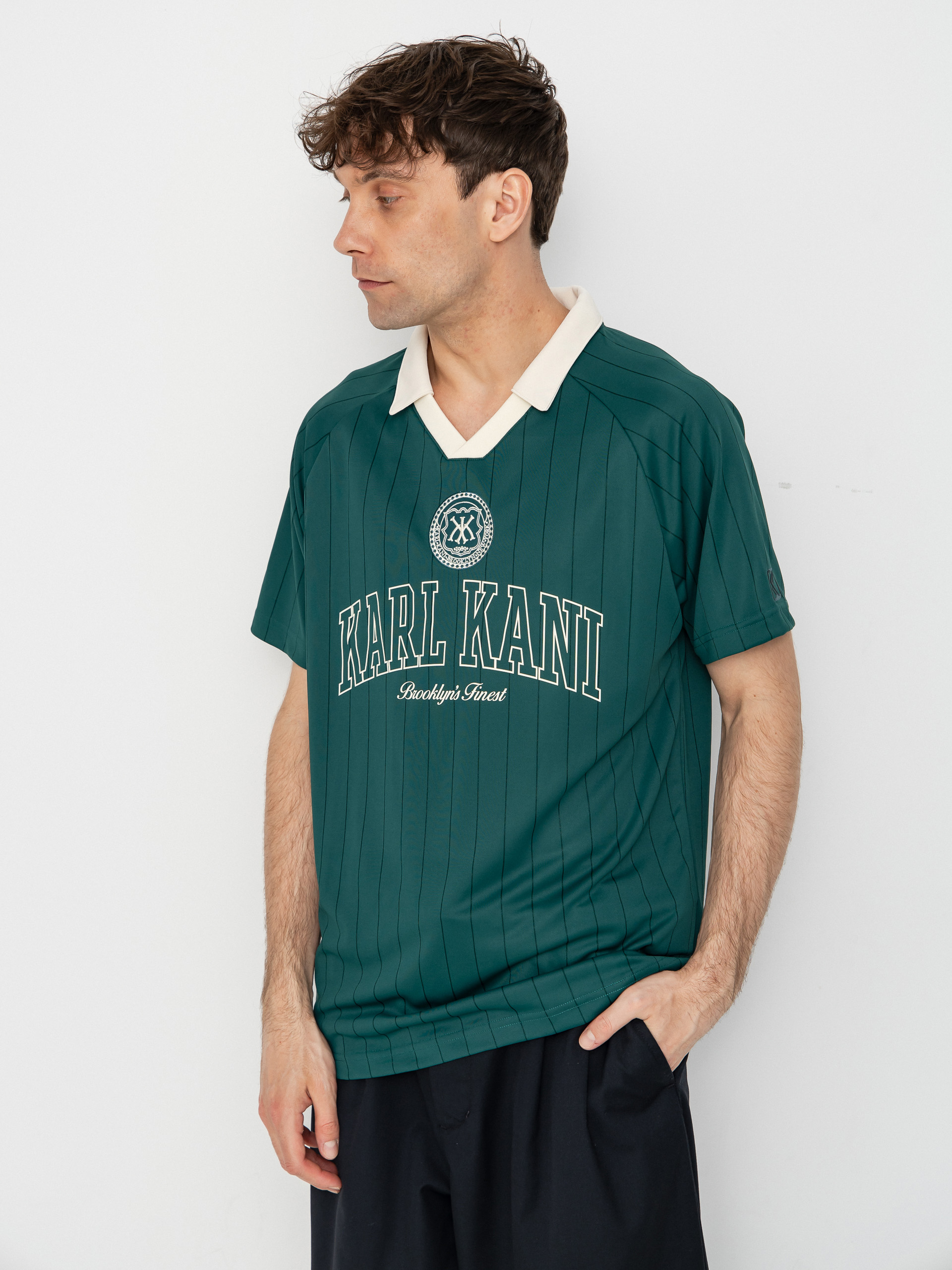 Tričko Karl Kani Heritage Emblem Shadow Pinstripe Soccer (green)