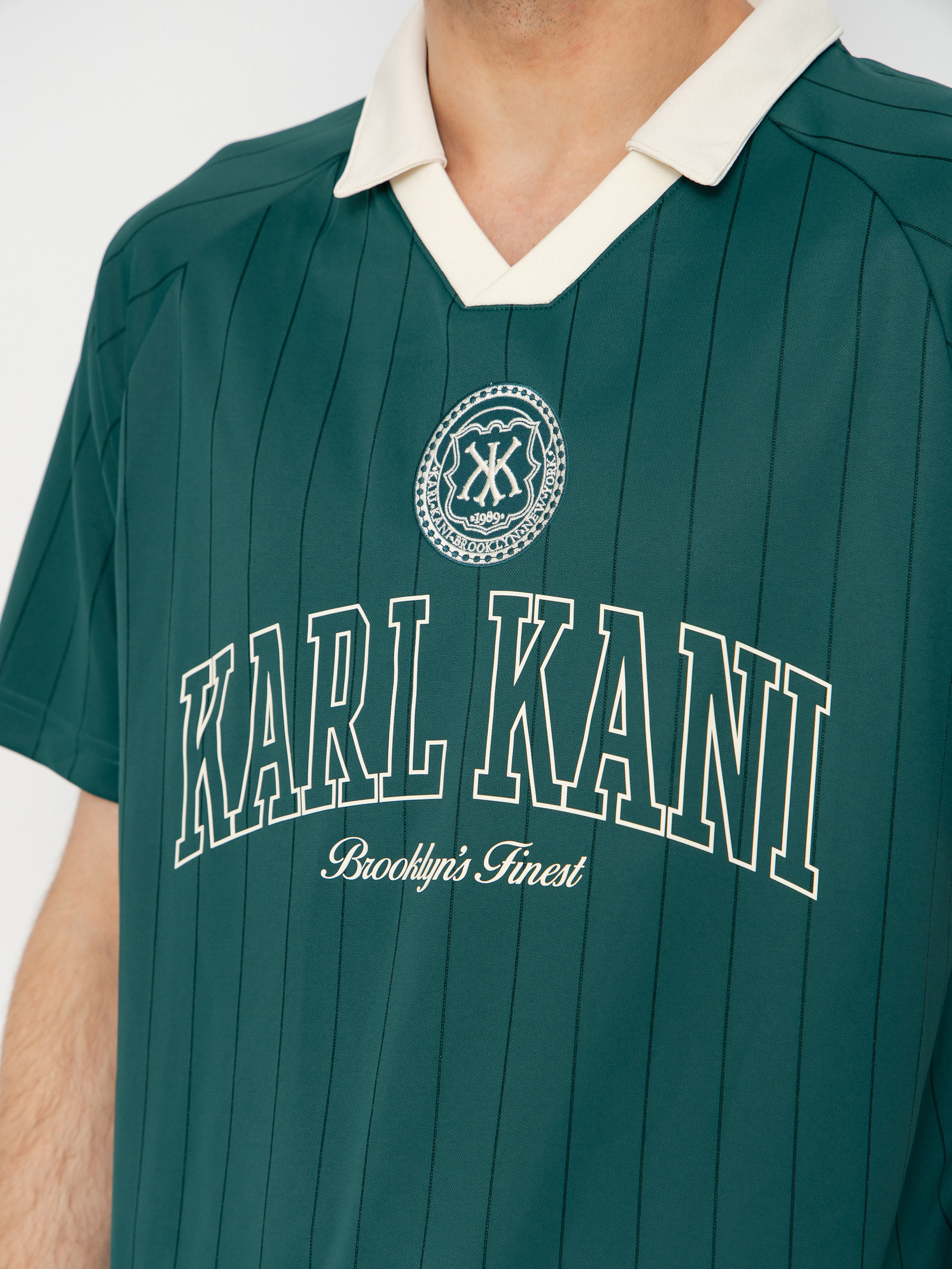 Tričko Karl Kani Heritage Emblem Shadow Pinstripe Soccer (green)