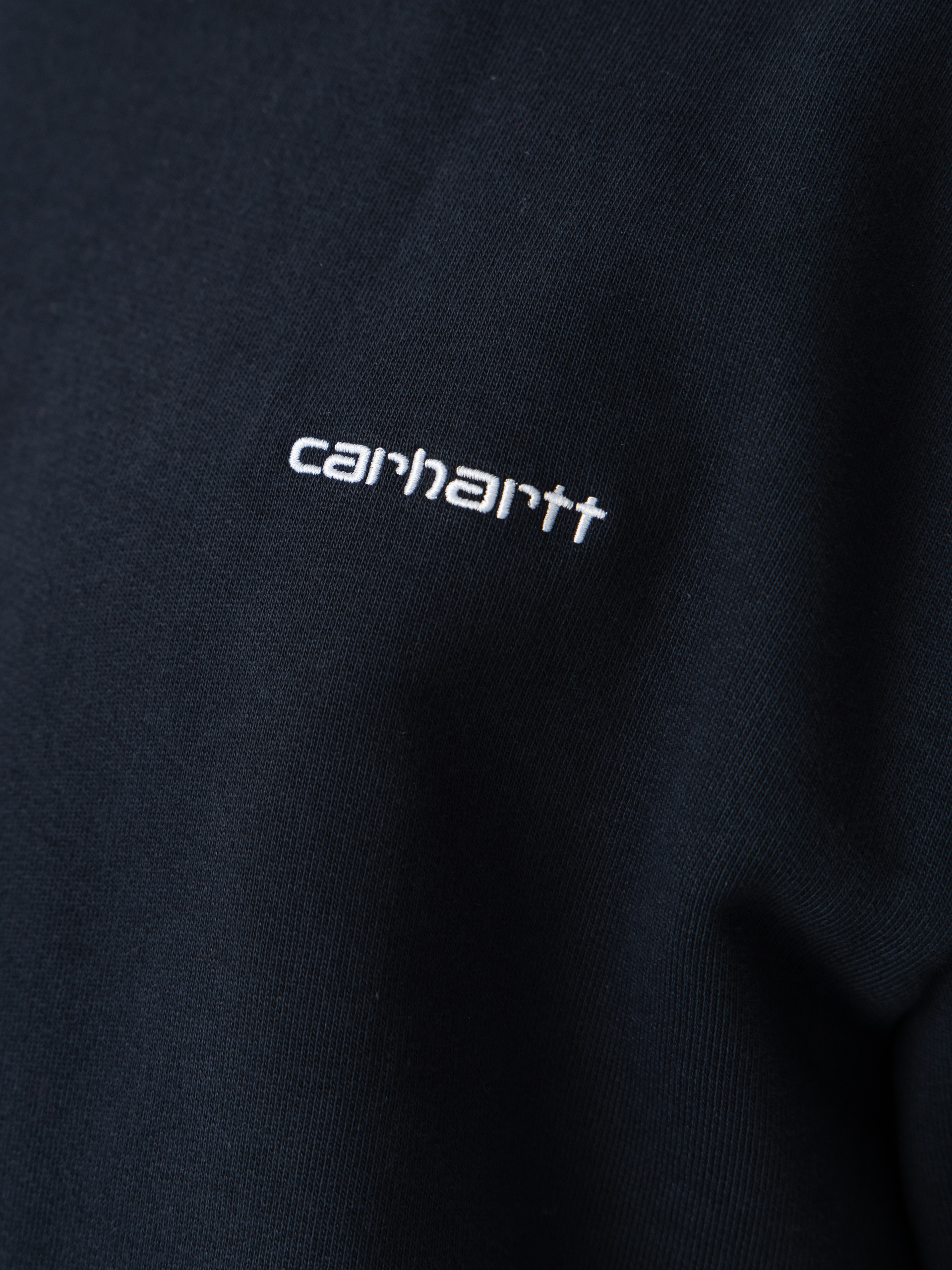 Mikina Carhartt WIP Script Embroidery (deep night/white)