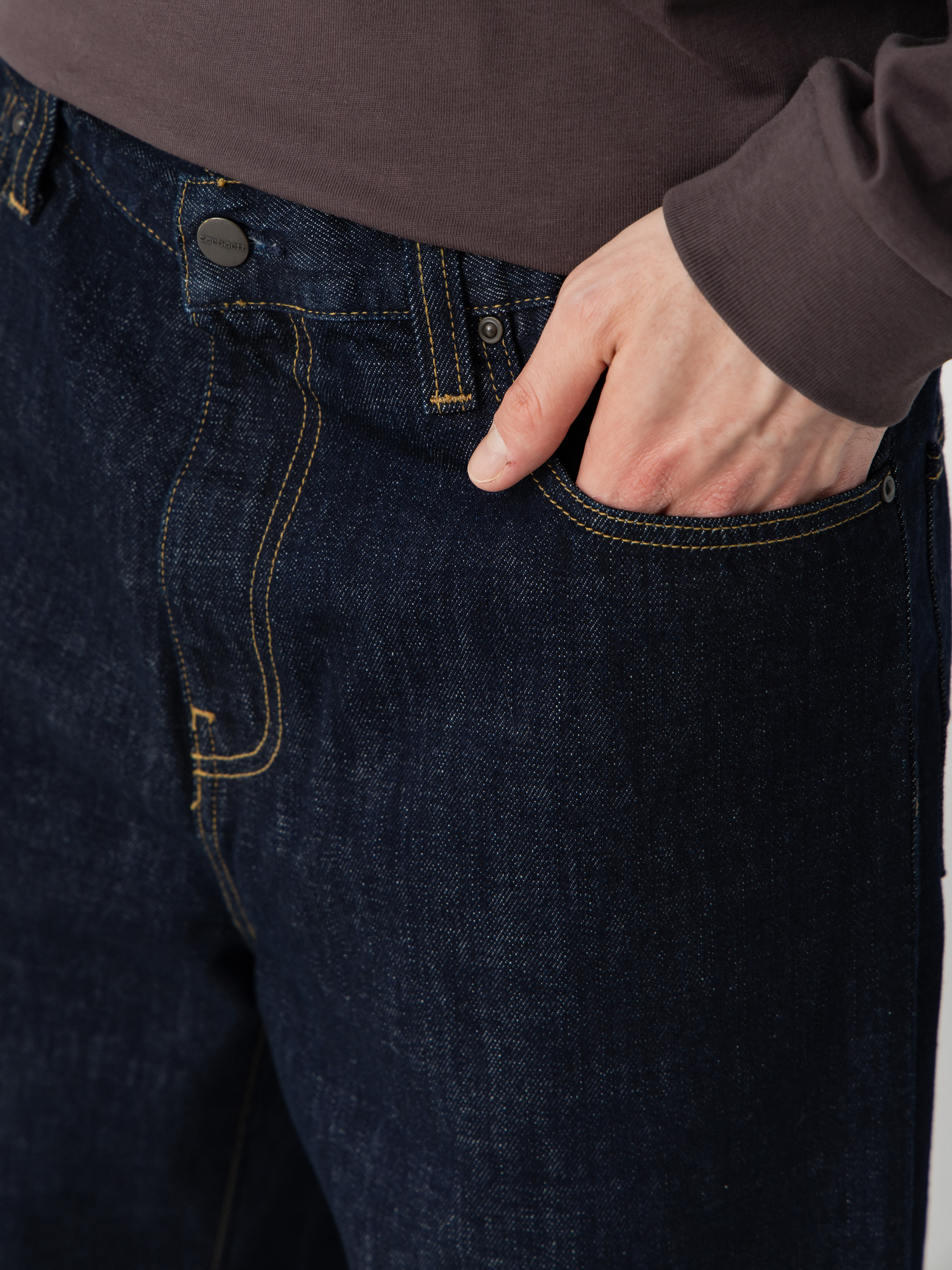 Kalhoty Carhartt WIP Aaron (blue rinsed)