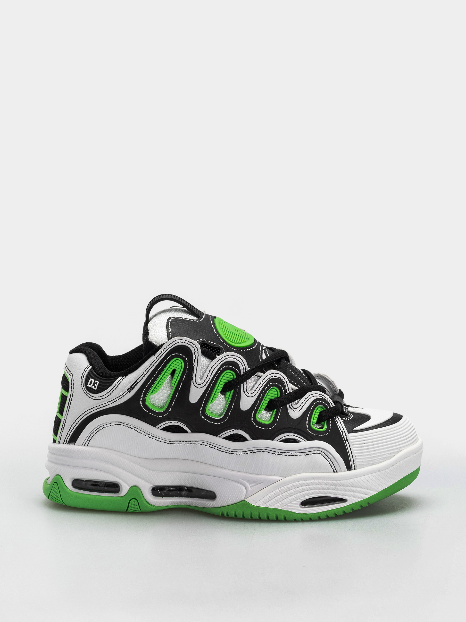 Boty Osiris D3 2001 (white/black/green)