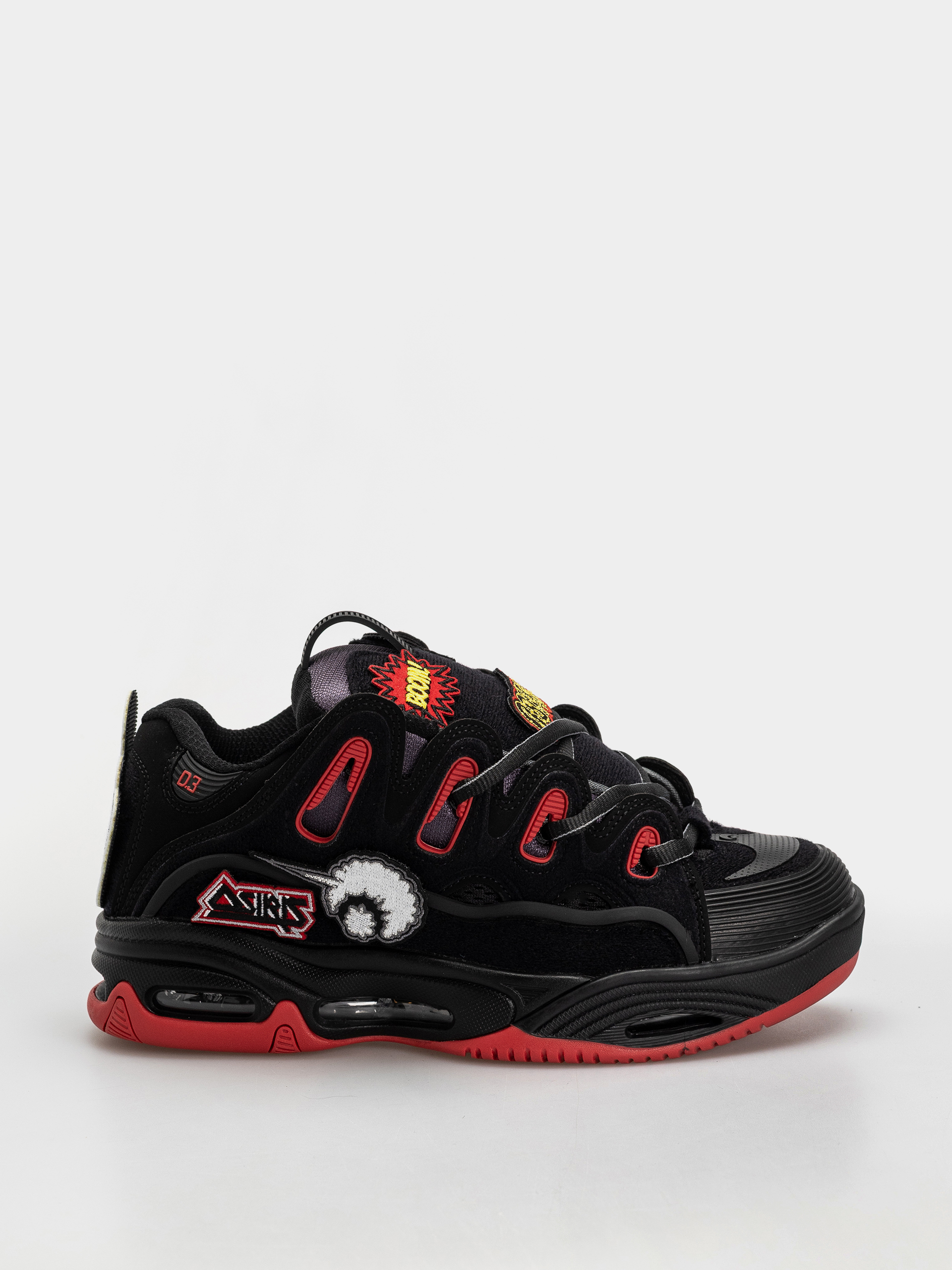 Boty Osiris D3 2001 (black/red/velcro)