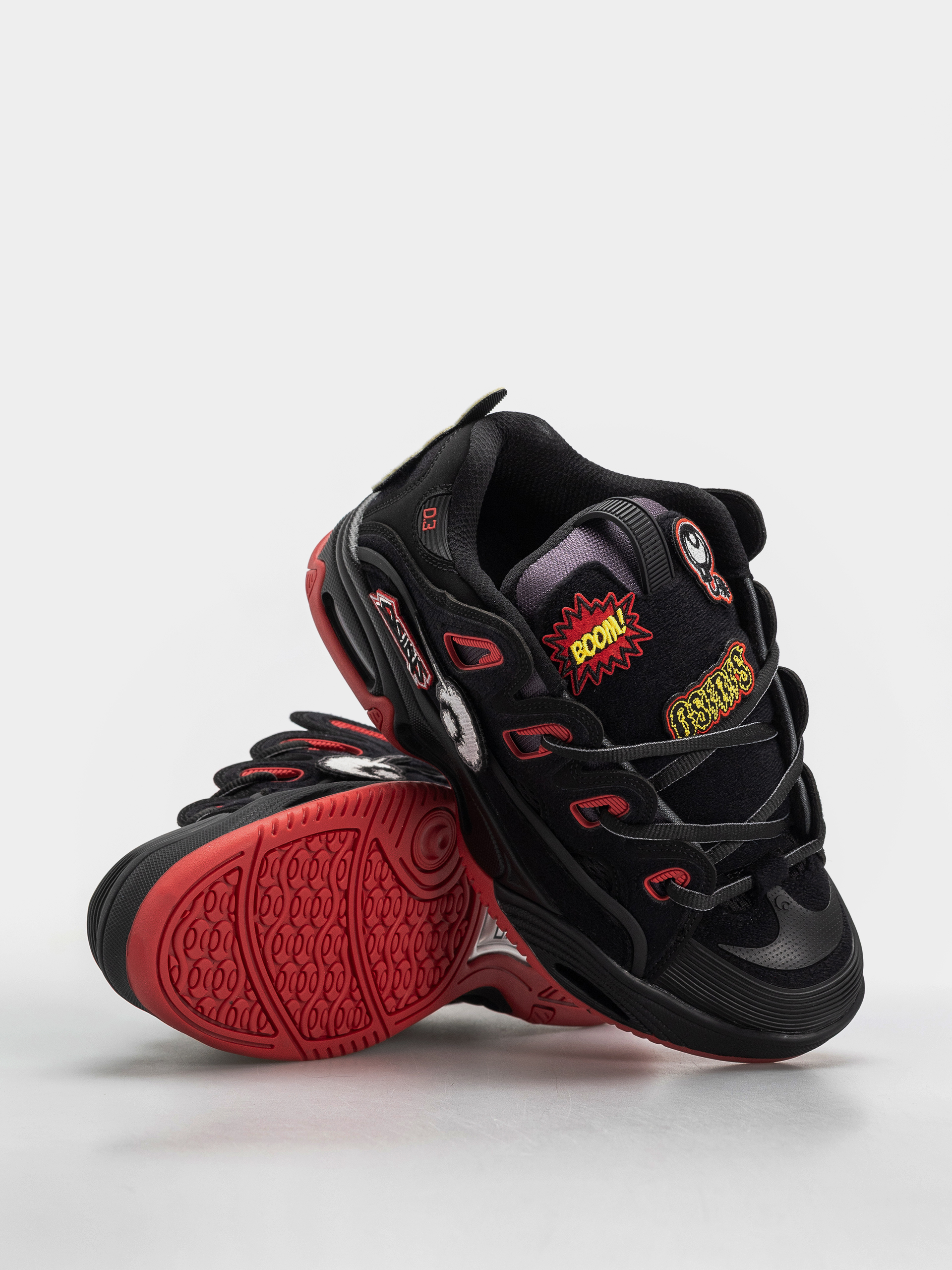 Boty Osiris D3 2001 (black/red/velcro)