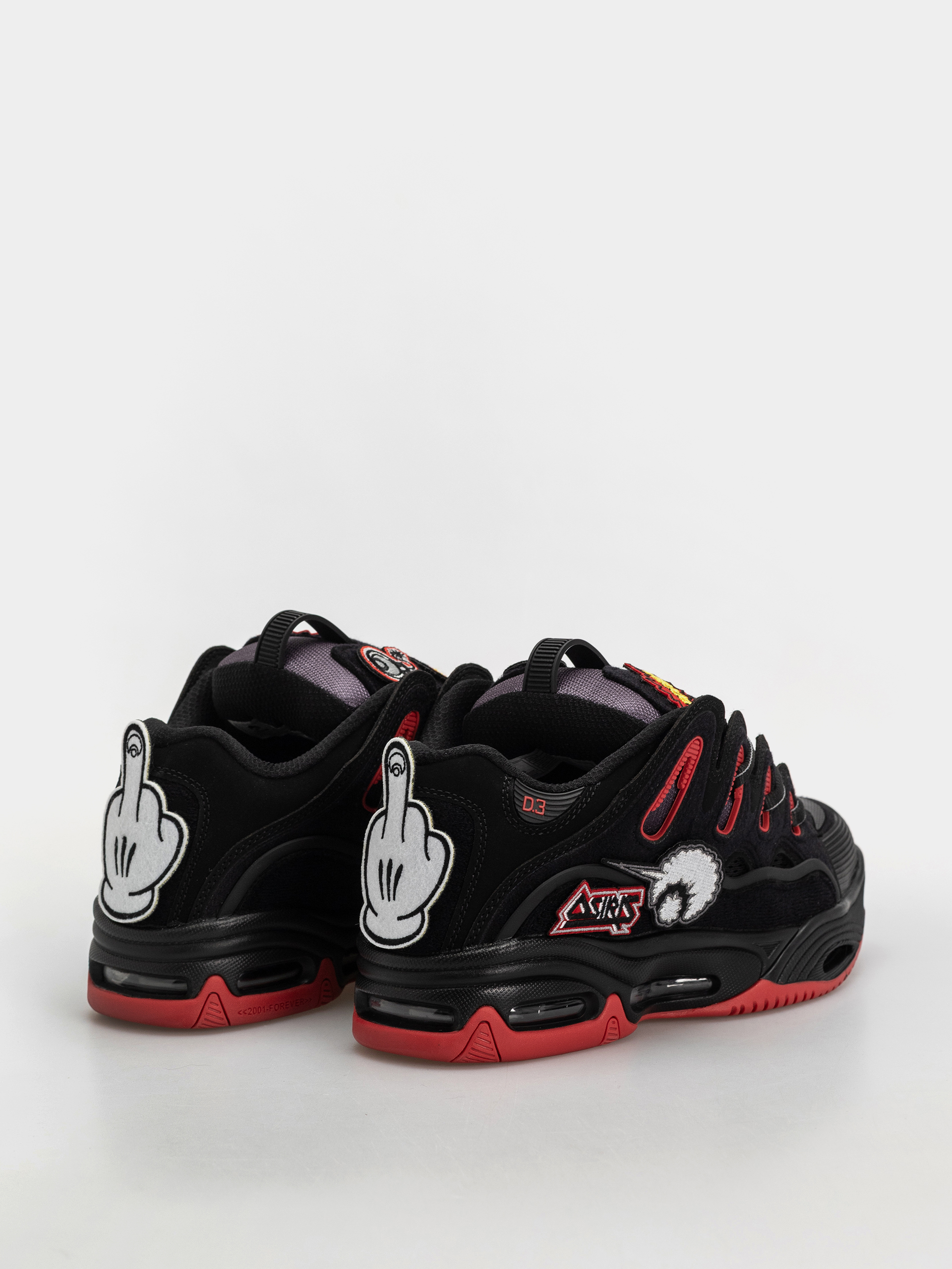 Boty Osiris D3 2001 (black/red/velcro)