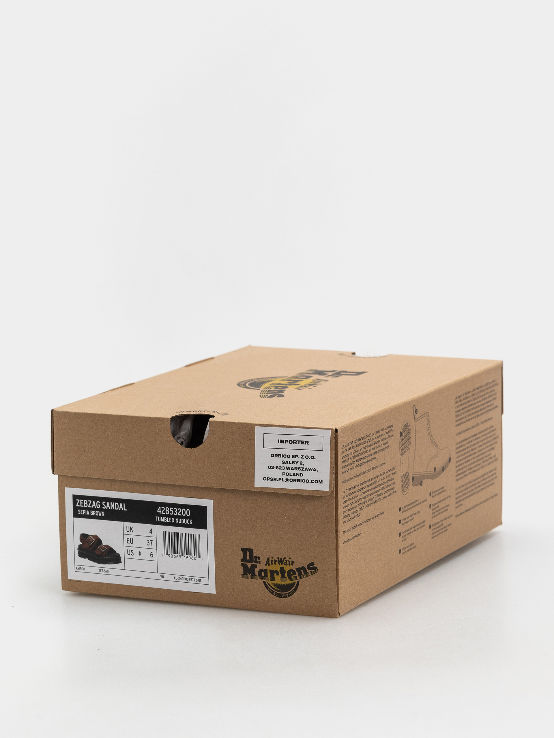 Sandaly Dr. Martens ZebZag Wmn (sepia brown tumbled nubuck)